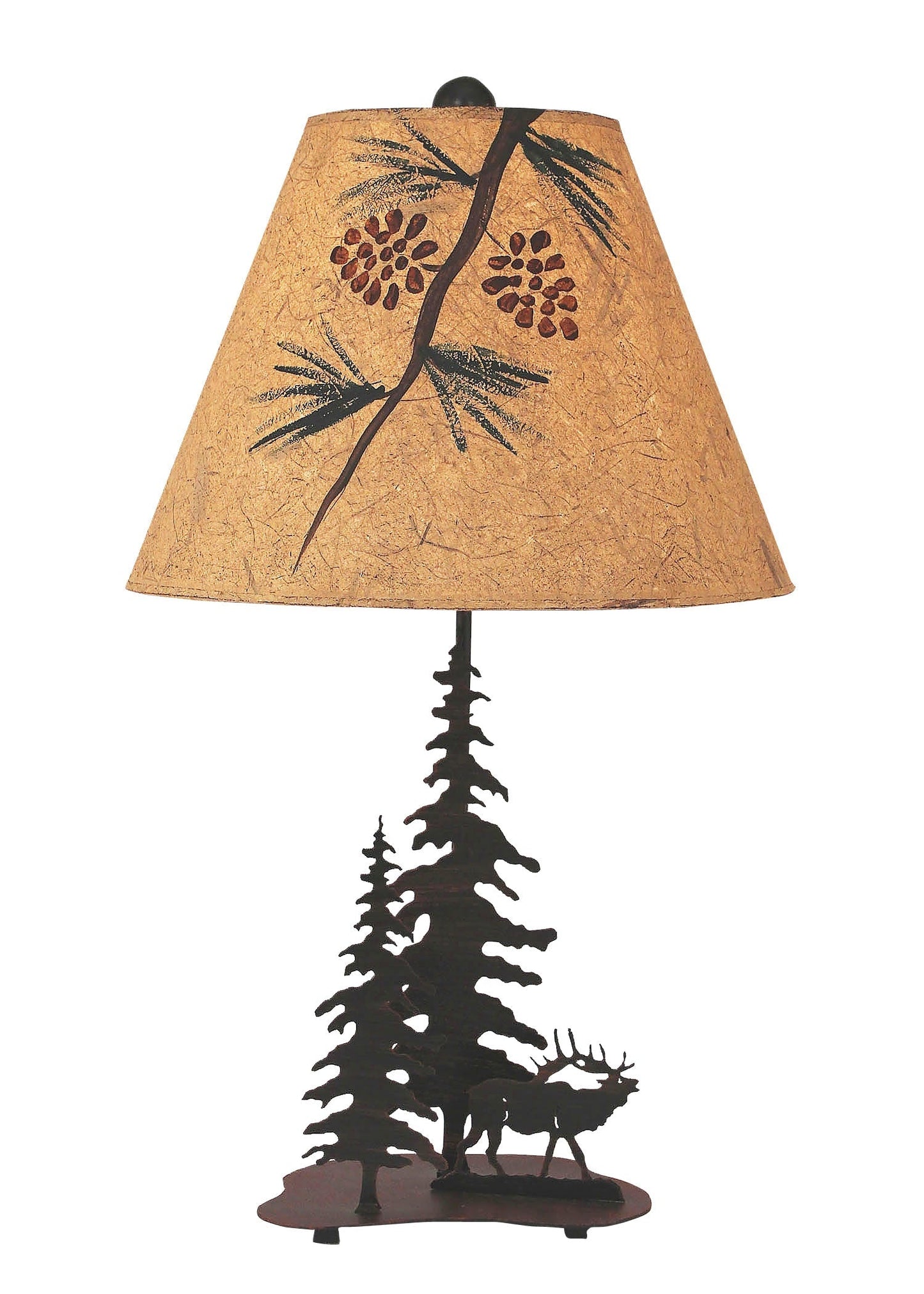 Coast Lamp Manufacturing 26"H Burnt Sienna 2 Tree And Elk Accent Lamp