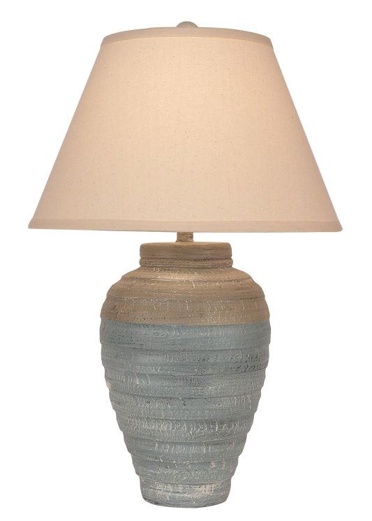 Coast Lamp Manufacturing 26"H Cottaged Seamist Shoreline Tan Small Pottery Table Lamp