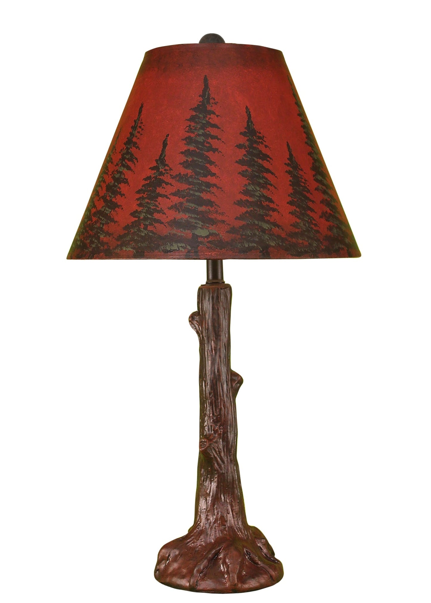 Coast Lamp Manufacturing 27"H Burnt Red Tree Trunk Table Lamp