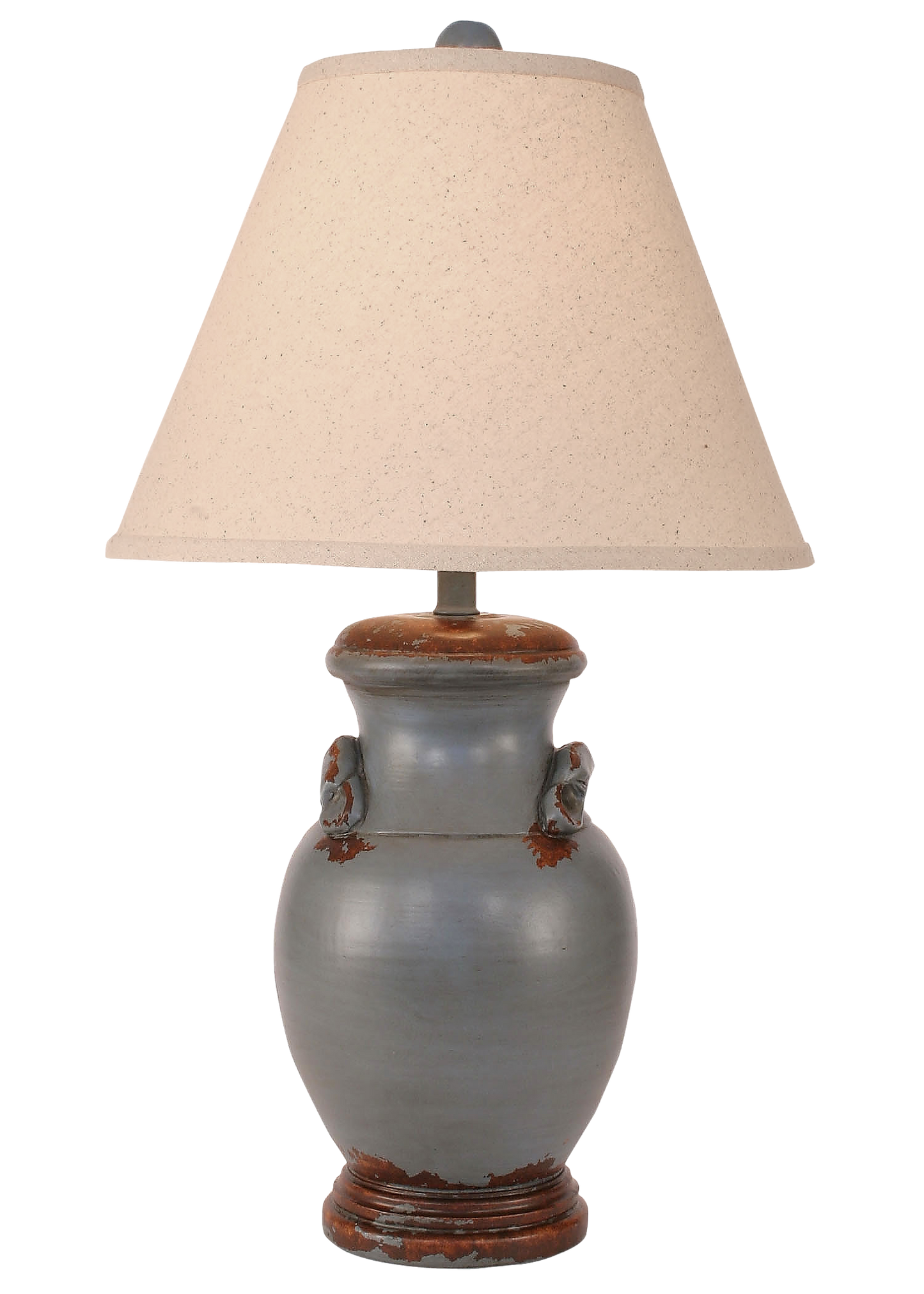 Coast Lamp Manufacturing 27"H Distressed Light Nude Crock Table Lamp With Handles