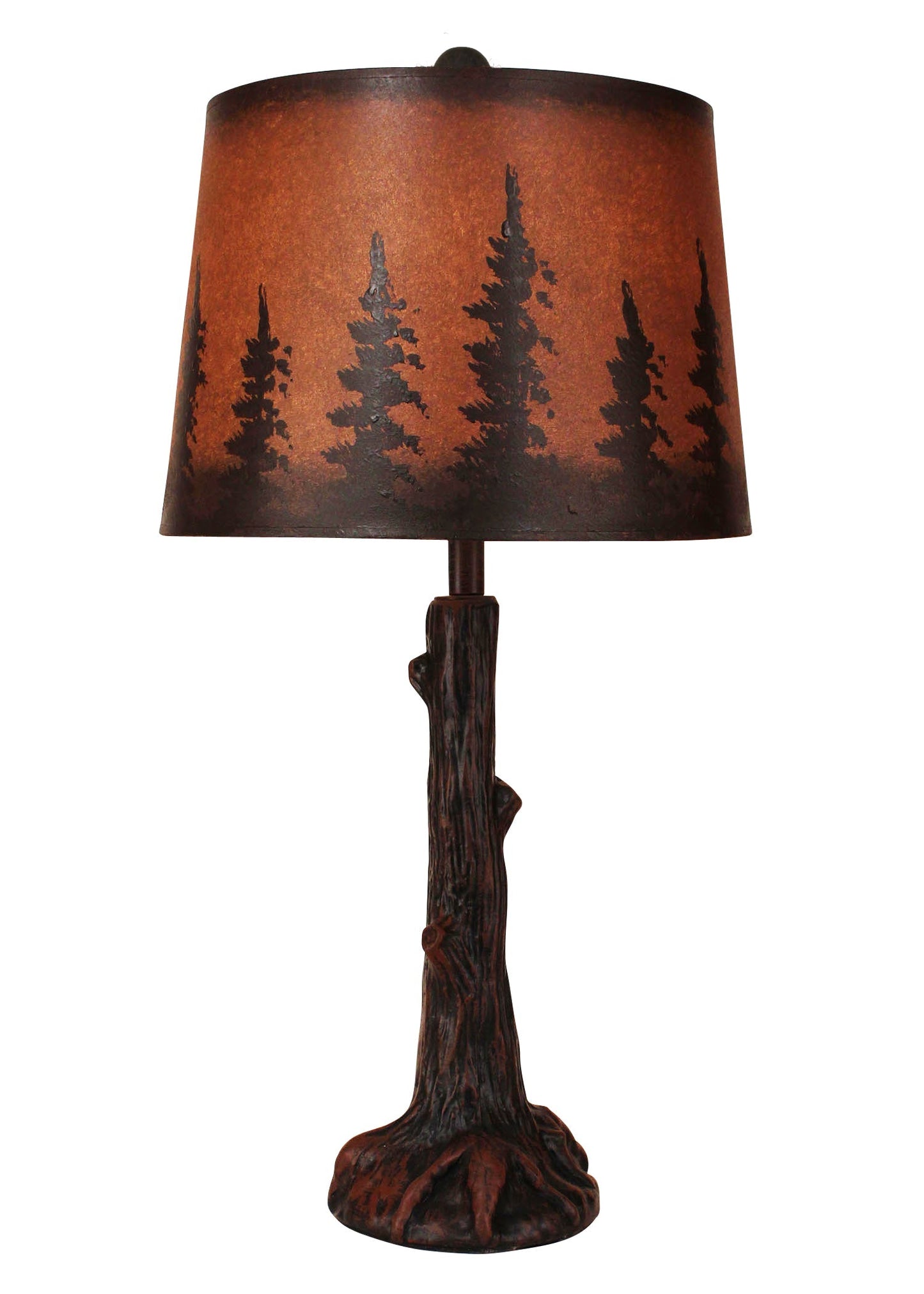 Coast Lamp Manufacturing 27"H Rust Tree Trunk With Root Table Lamp
