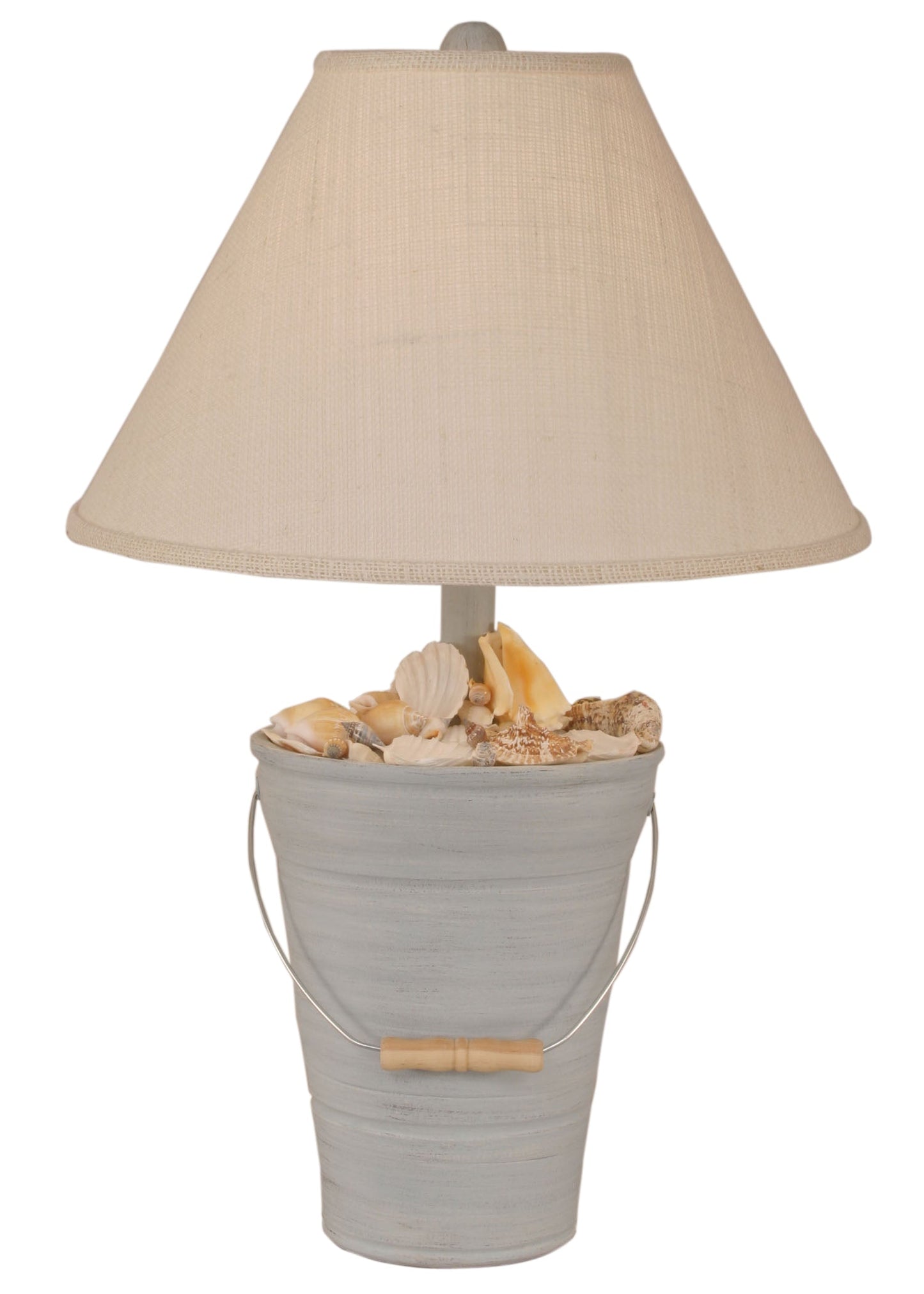 Coast Lamp Manufacturing 28"H Cottage Seaside Villa Bucket Of Shells Lamp