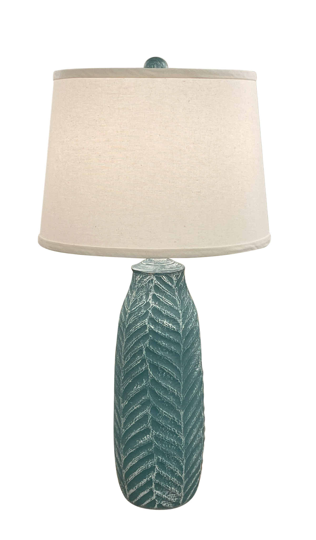 Coast Lamp Manufacturing 28"H Weathered Riverway Short Indented Leaf Table Lamp