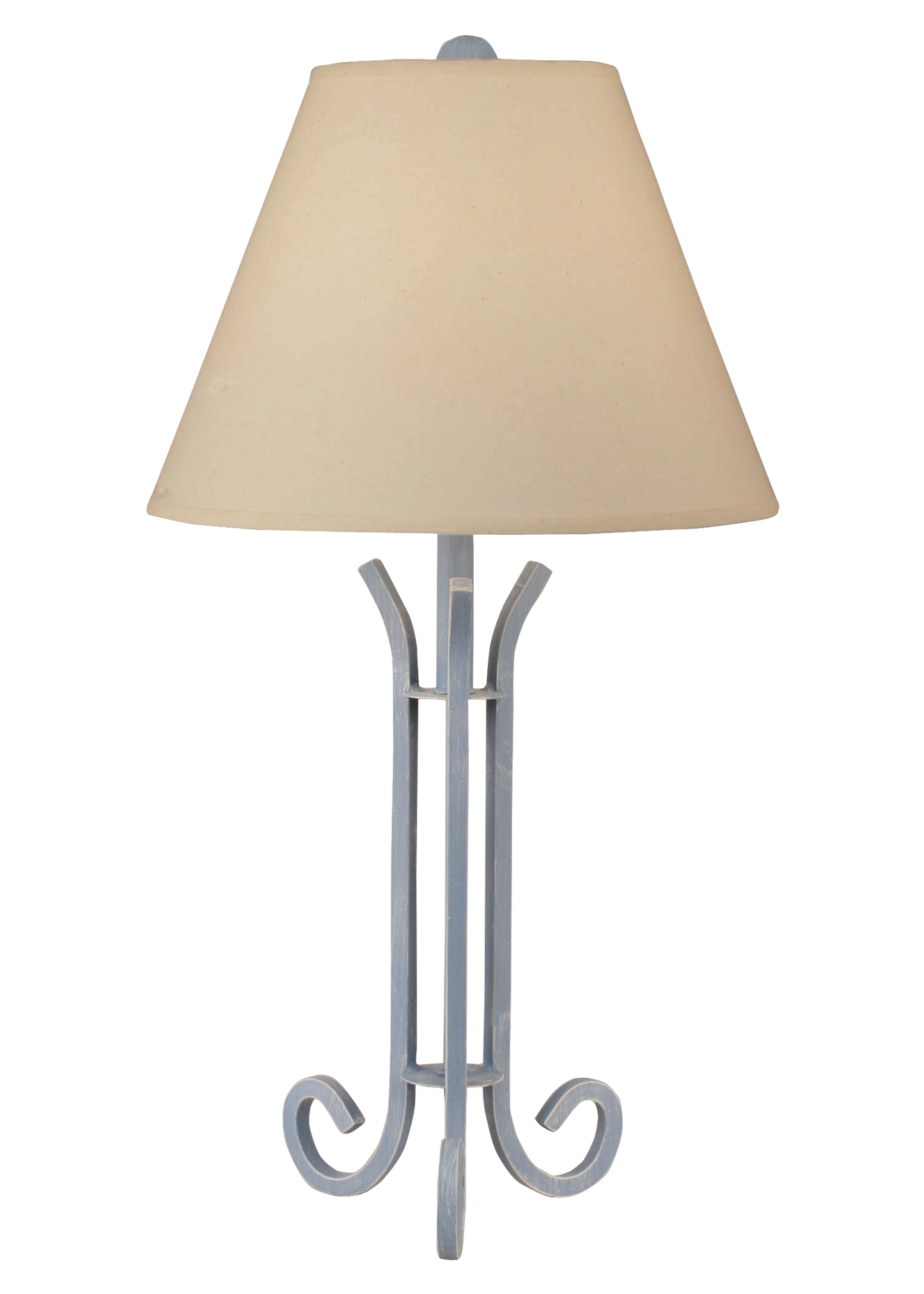 Coast Lamp Manufacturing 28"H Weathered Wedgewood Blue Iron 3-Footed Accent Table Lamp