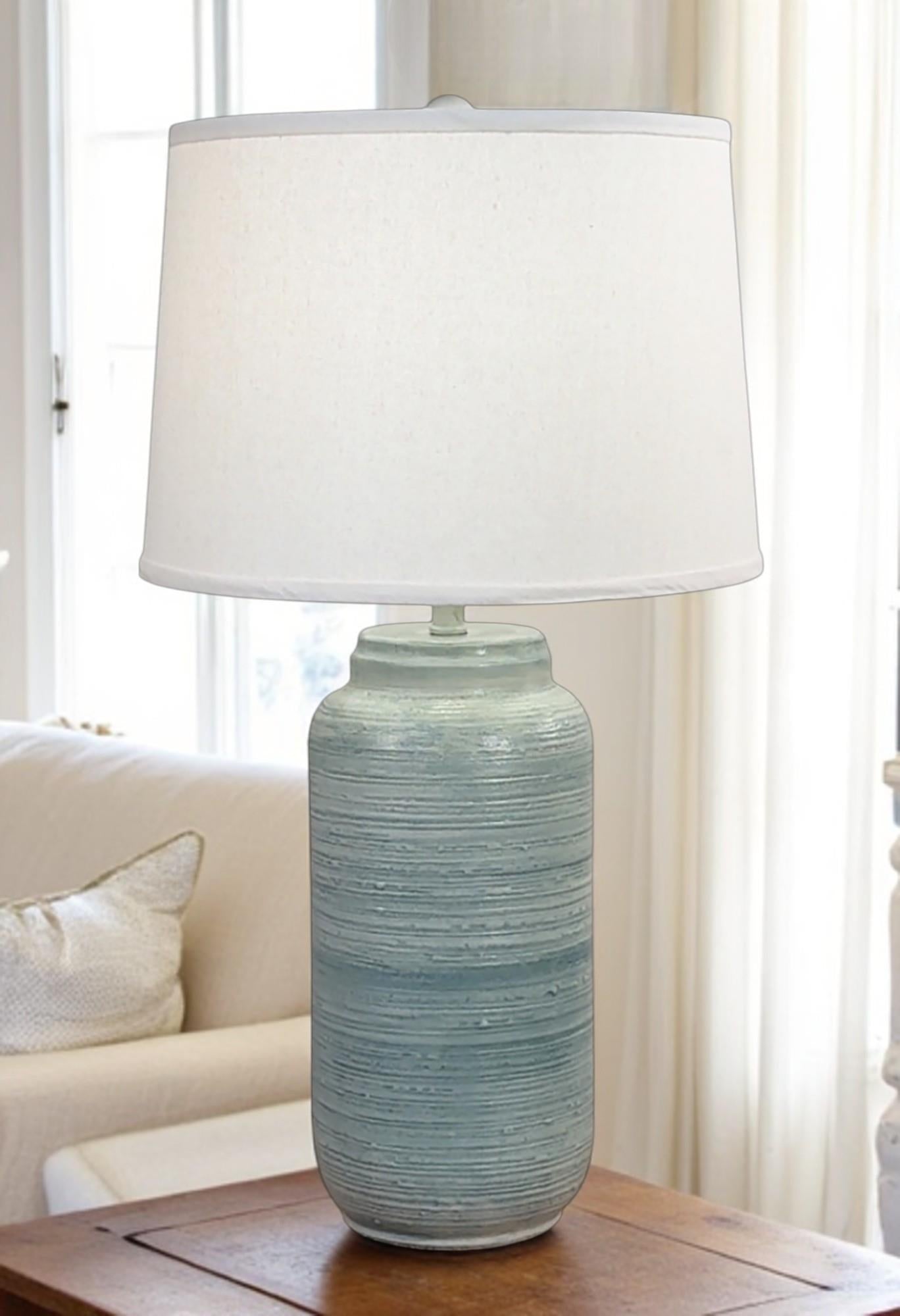 Coast Lamp Manufacturing 29" Cottage/Slate Glaze Large Ginger Jar Table Lamp