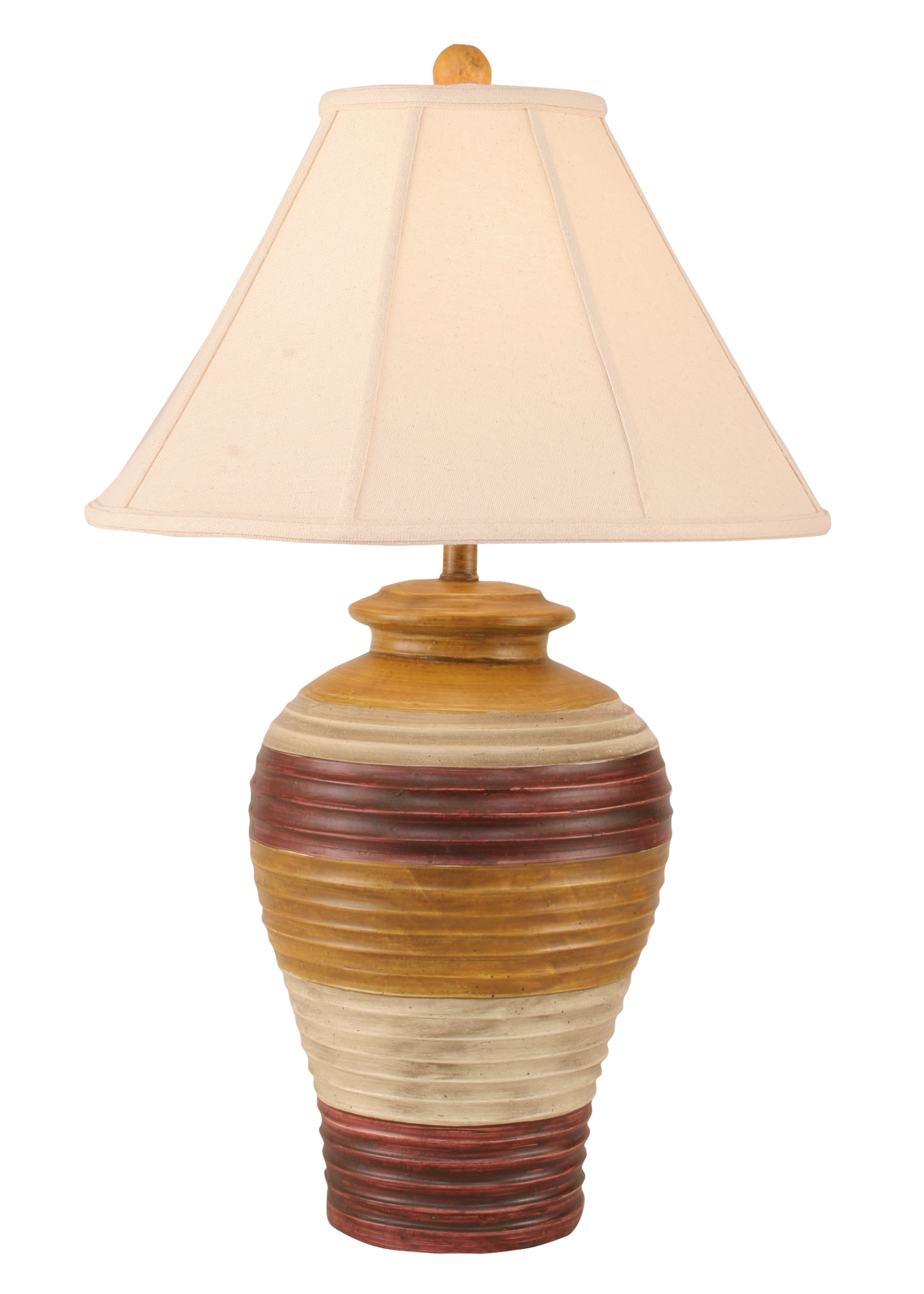 Coast Lamp Manufacturing 29"H Glaze Chunky Ribbed Table Lamp With Linen Shade