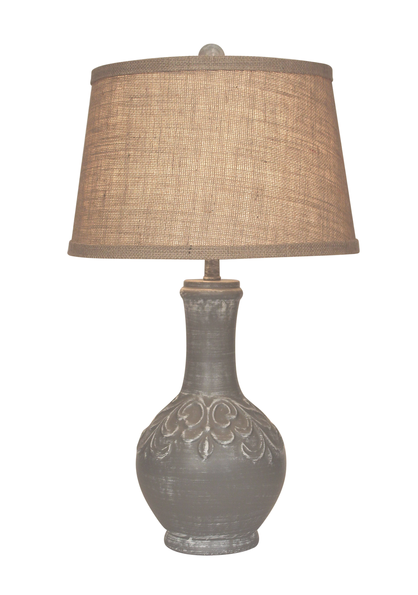 Coast Lamp Manufacturing 29"H Weathered Gray Flor-De-Lis Table Lamp