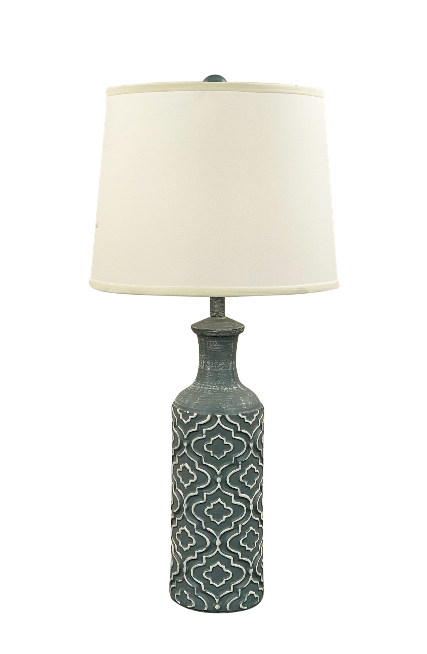 Coast Lamp Manufacturing 29"H Weathered Riverway Raised Quatrafoil Table Lamp