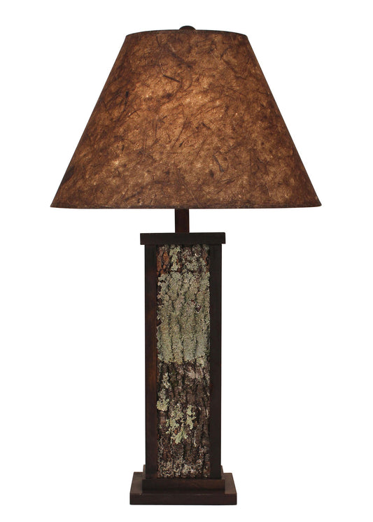 Coast Lamp Manufacturing 30"H Aspen Poplar Bark Wood Table Lamp With Woodchip Shade