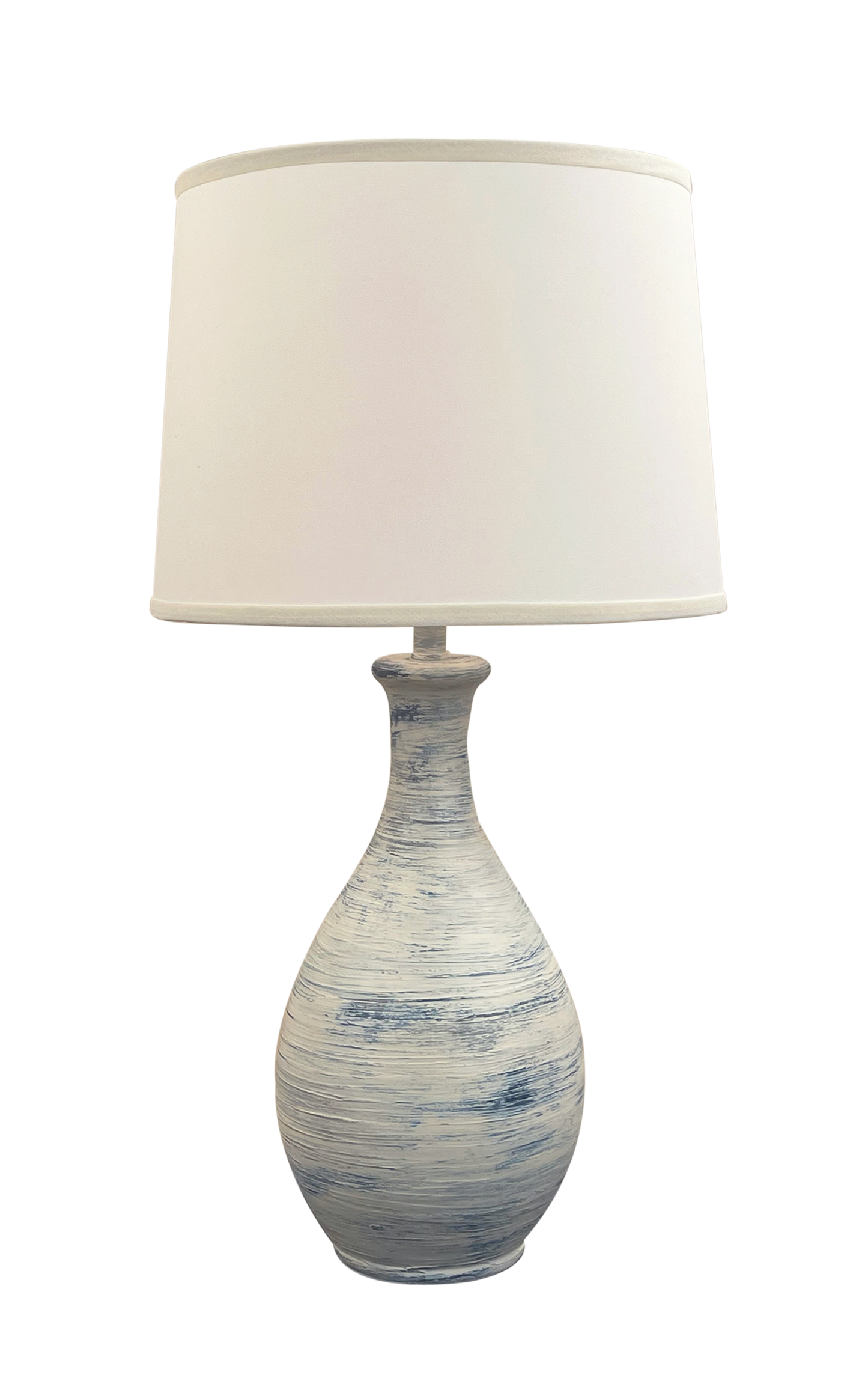 Coast Lamp Manufacturing 30"H Shabby Nautical Ridged Tear Drop Table Lamp