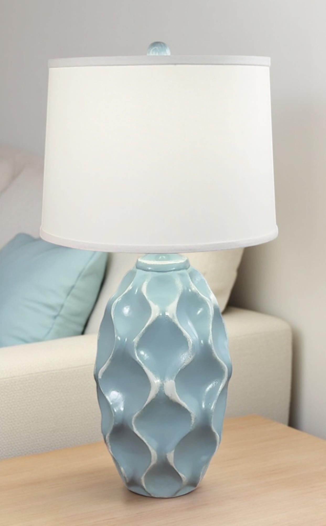 Coast Lamp Manufacturing 31" Washed Seaside Villa Wavy Large Fluted Vase