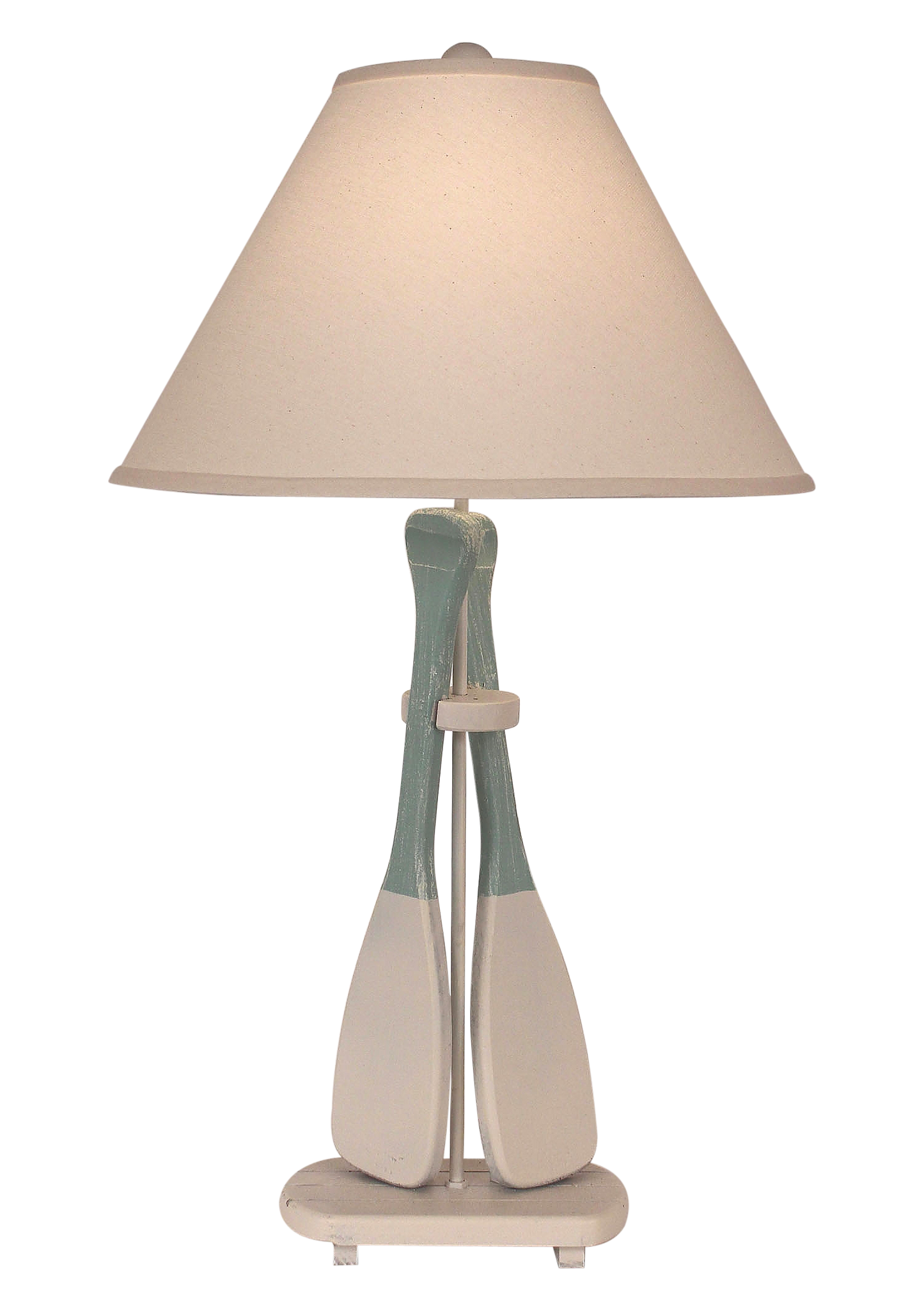 Coast Lamp Manufacturing 31"H Nude Shaded Cove 2-Paddle Table Lamp