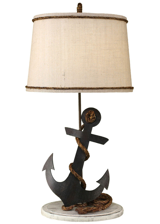 Coast Lamp Manufacturing 31"H Tarnished Anchor Table Lamp
