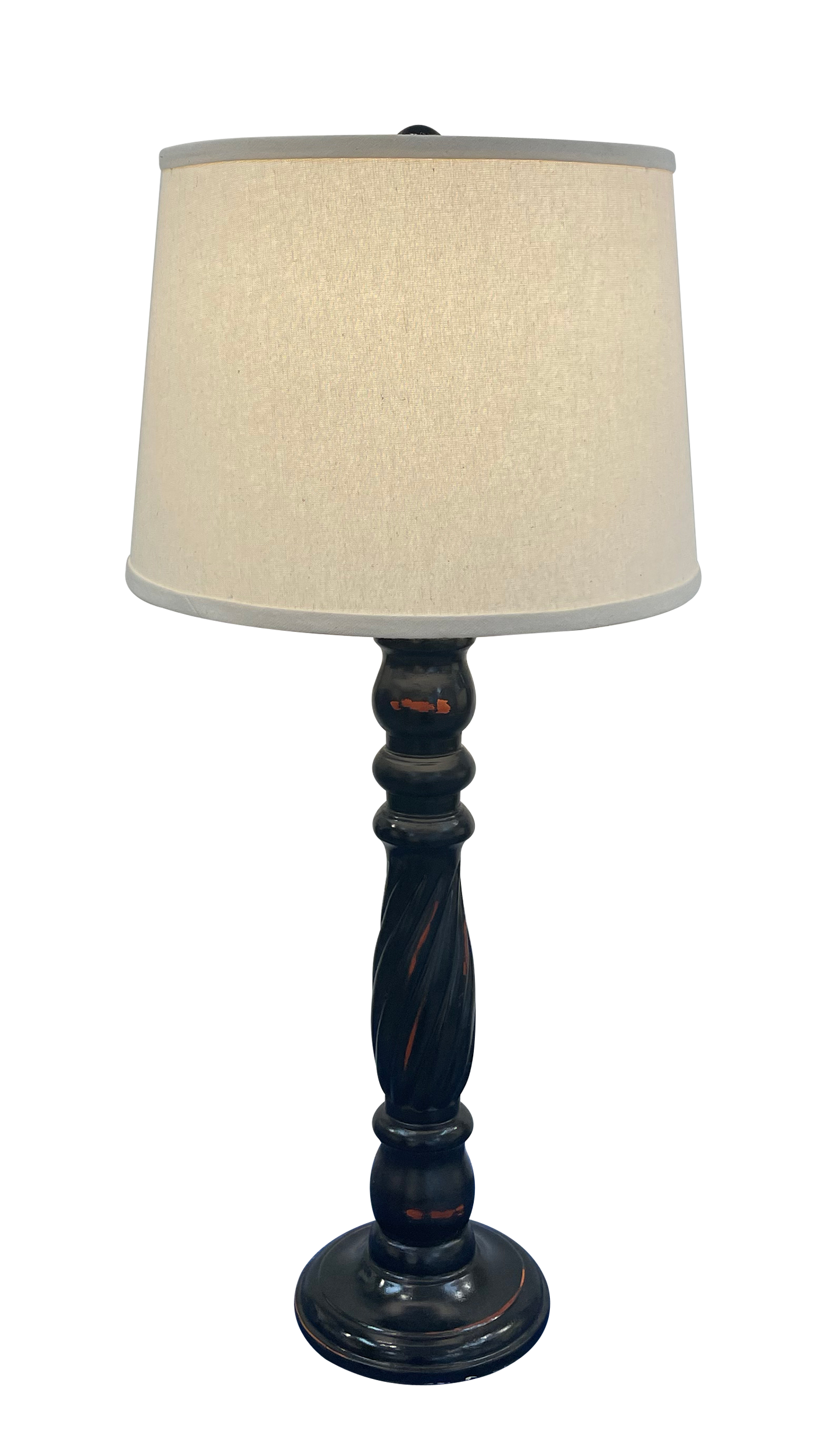 Coast Lamp Manufacturing 32"H Distressed Black Swirl Table Lamp