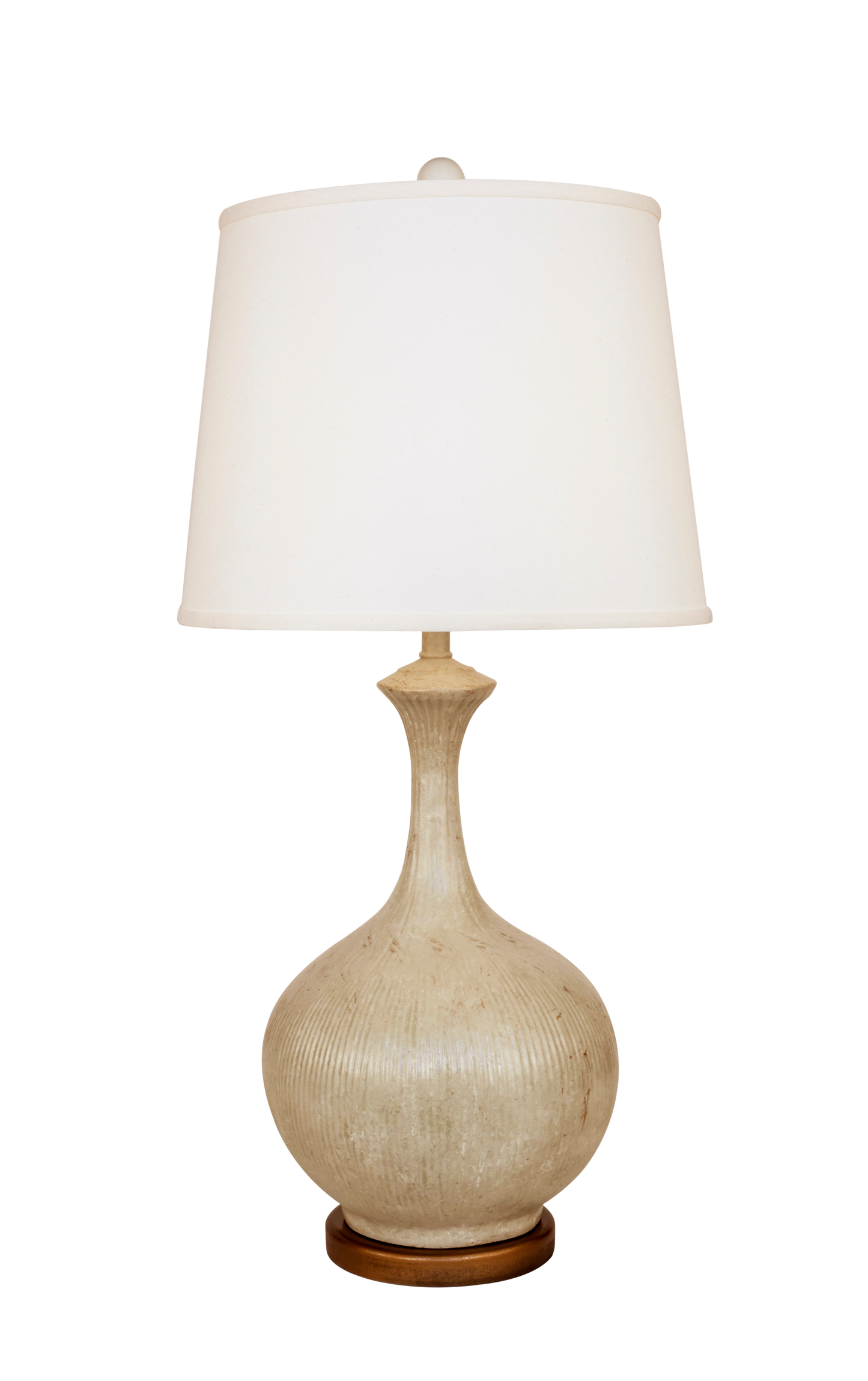 Coast Lamp Manufacturing 32"H Sand Stone Gold Accent Bali Style Table Lamp With Round Base Accent