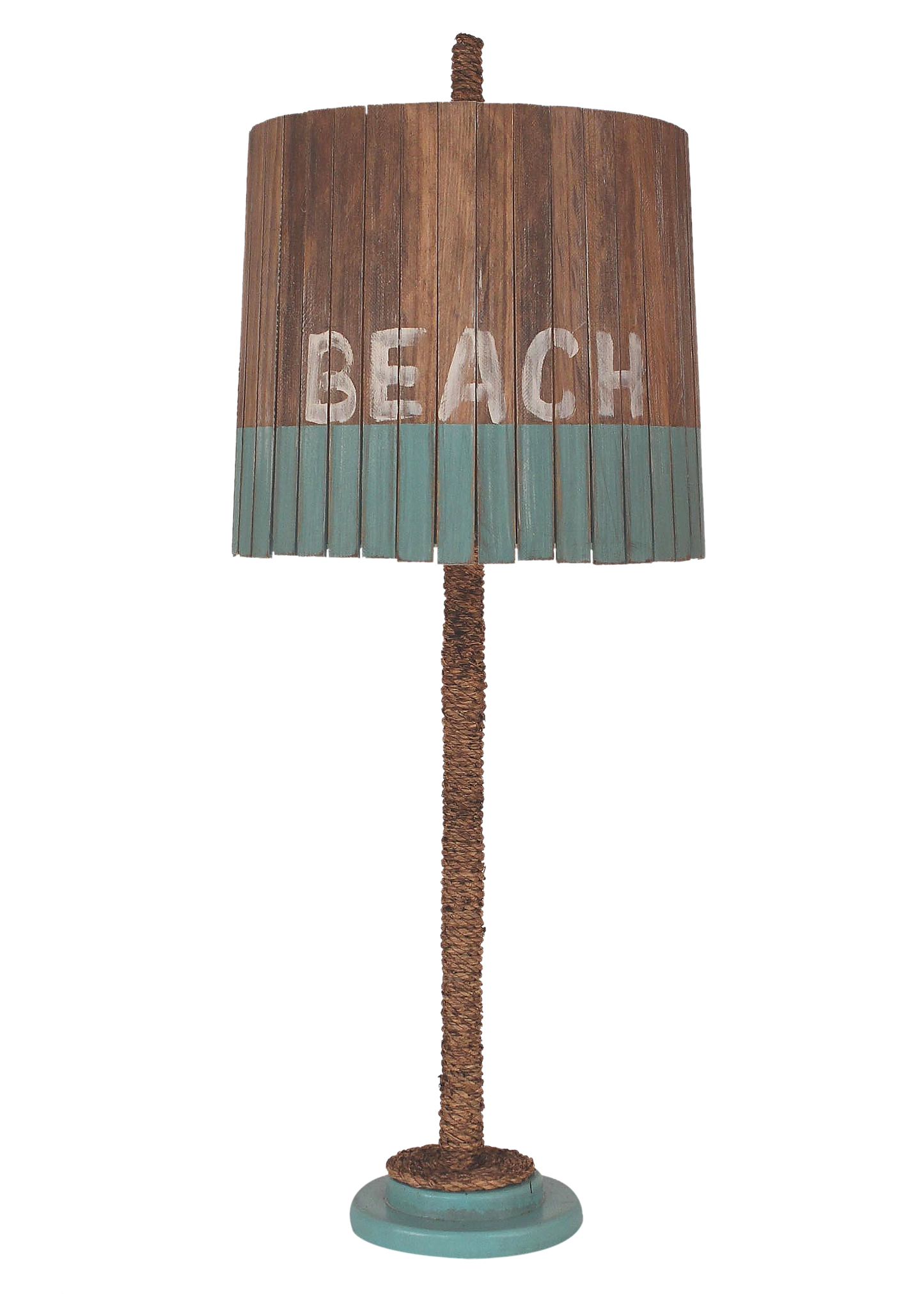 Coast Lamp Manufacturing 32"H Turquoise Sea Manila Rope Table Lamp