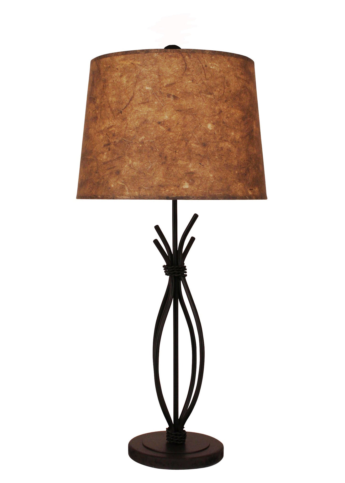 Coast Lamp Manufacturing 33"H Kodiak Iron Stack With Braided Wire Table Lamp
