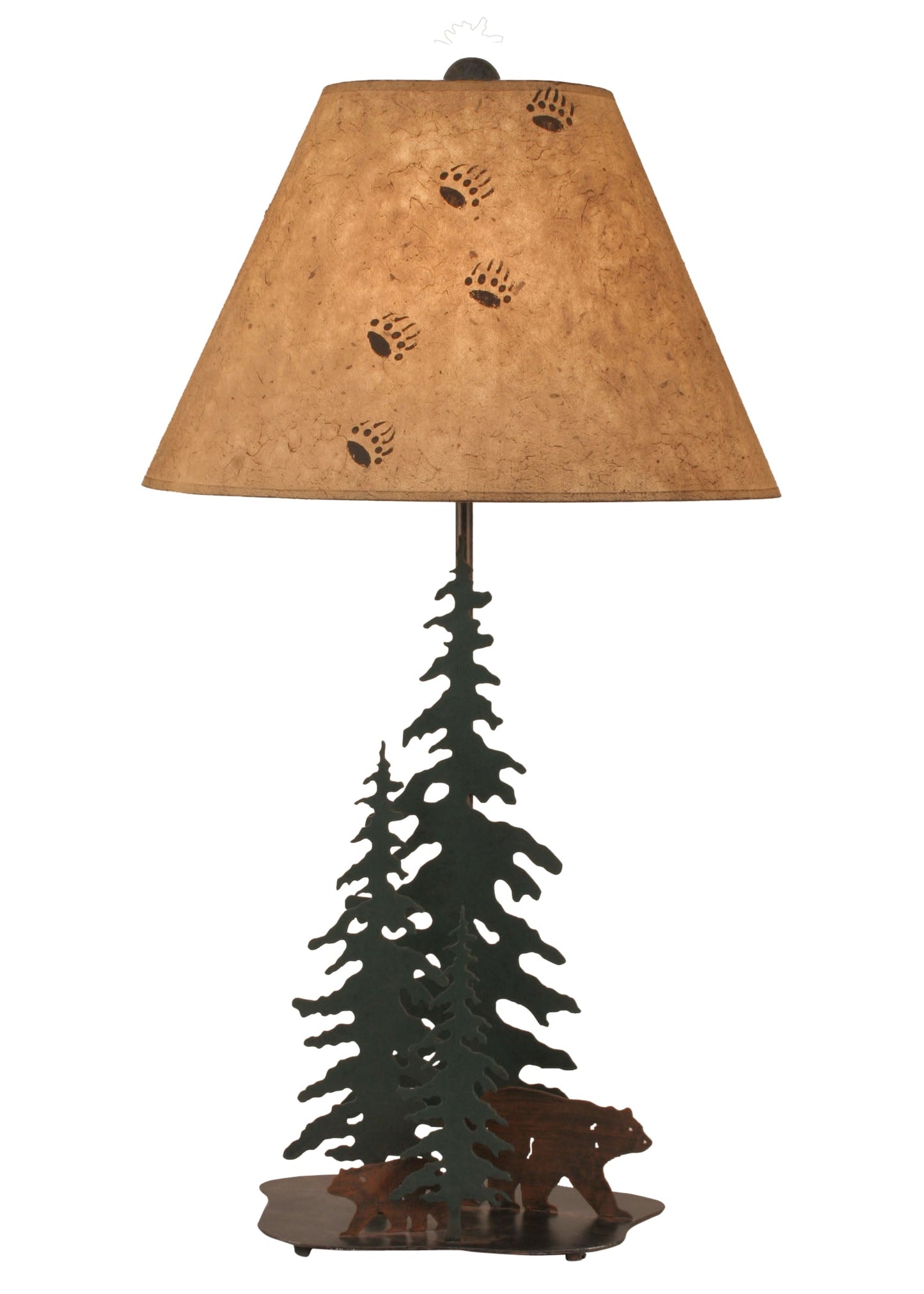Coast Lamp Manufacturing 33"H Outland 3 Trees And 2 Bear Table Lamp