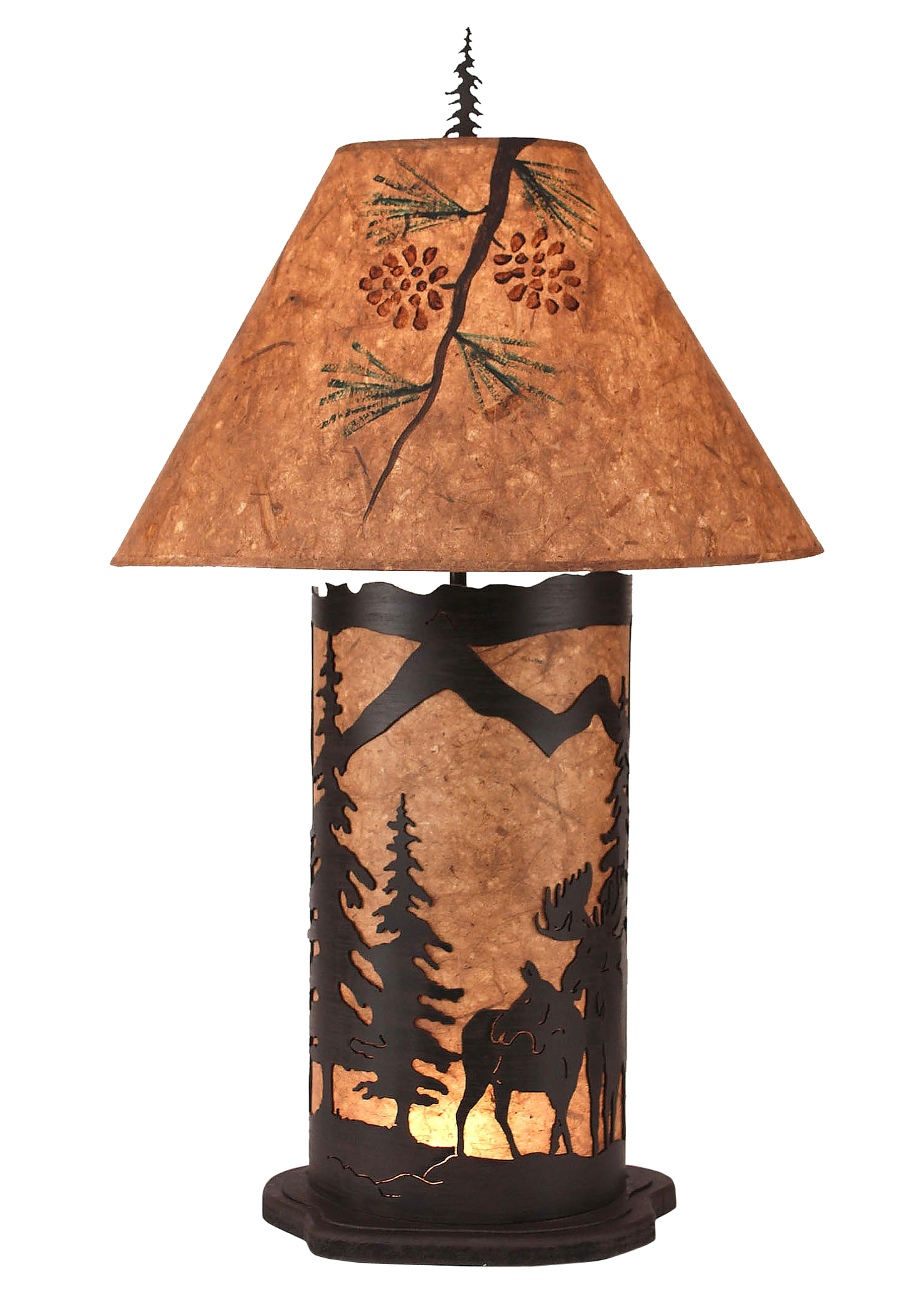 Coast Lamp Manufacturing 34"H Kodiak Large Moose Scene Table Lamp With Night Light