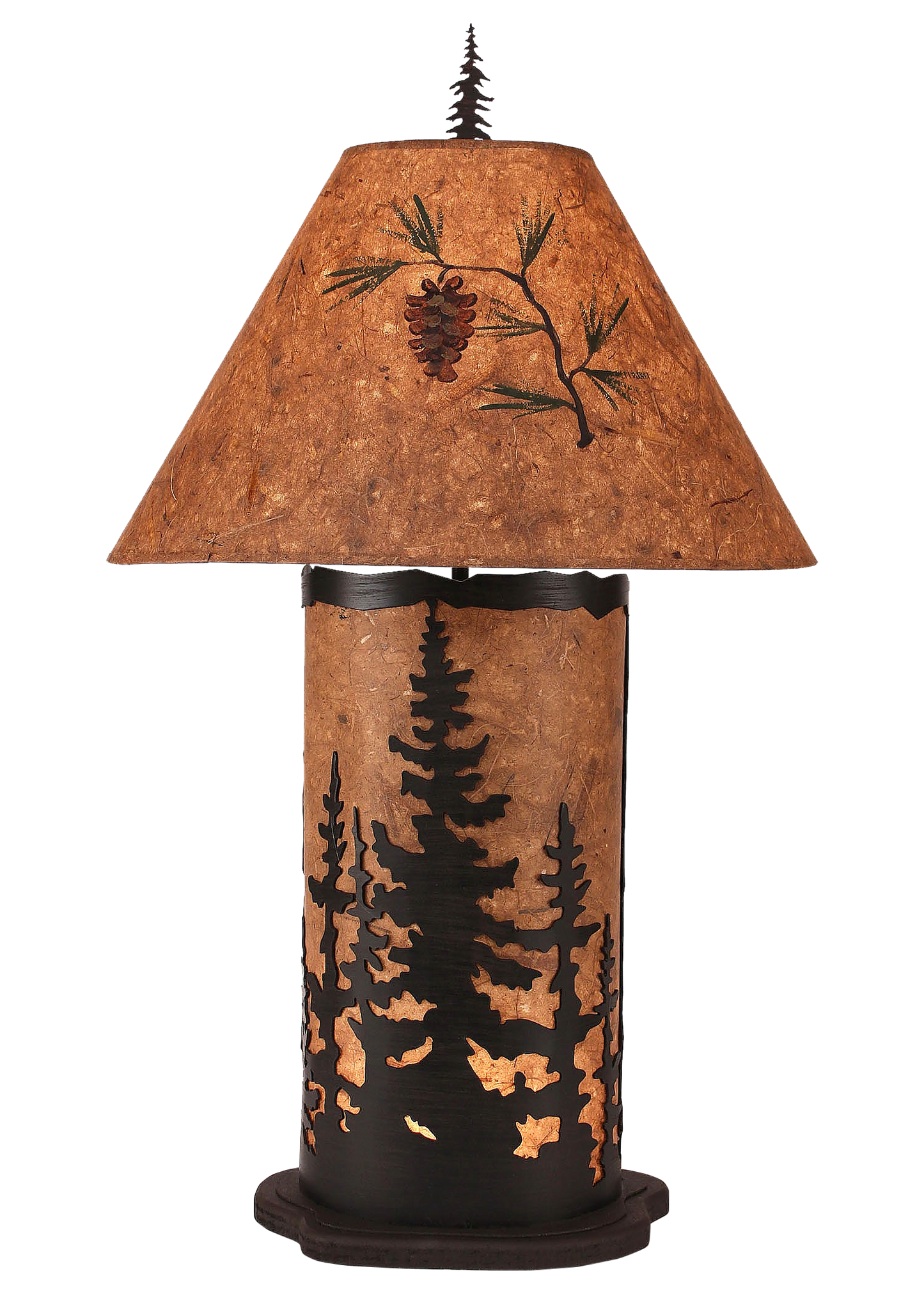 Coast Lamp Manufacturing 35"H Kodiak Large Feather Tree Table Lamp With Night Light