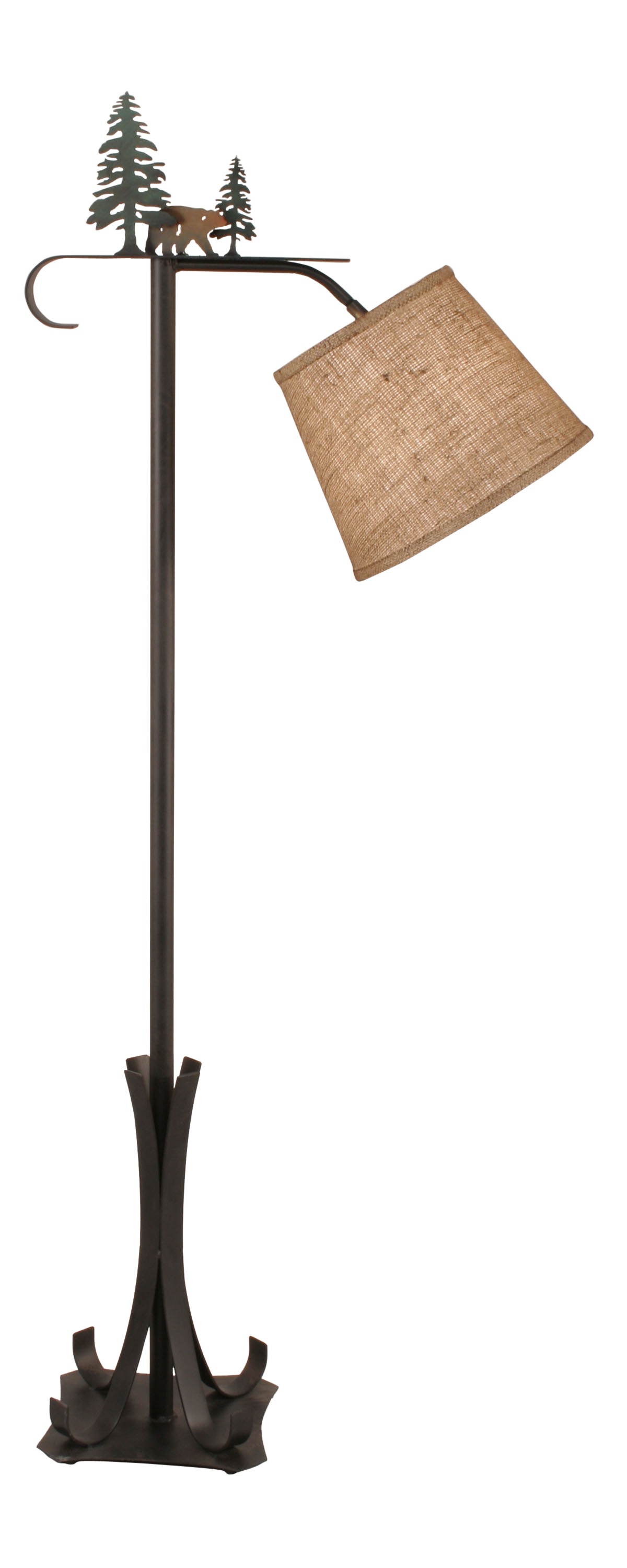 Coast Lamp Manufacturing 57"H Outland 2 Tree And Bear Bridge Lamp