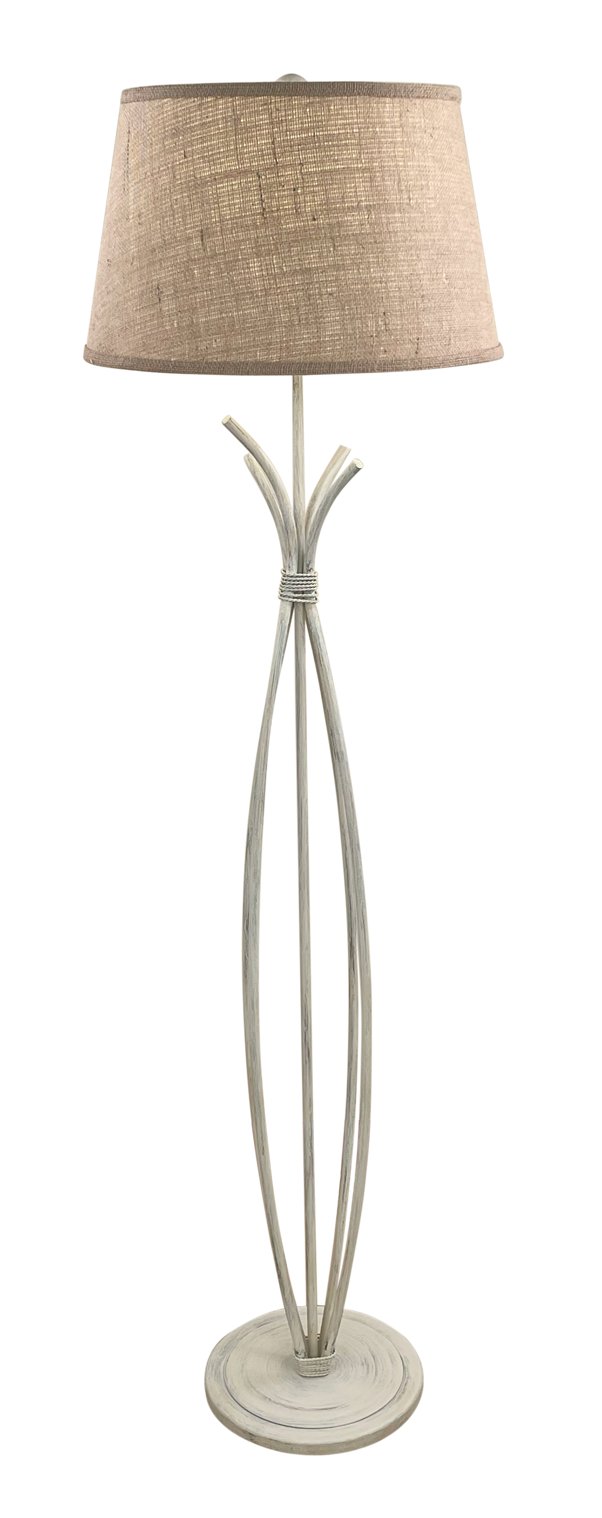 Coast Lamp Manufacturing Casual Living 64"H Cottage Iron Stack With Braided Wire Floor Lamp