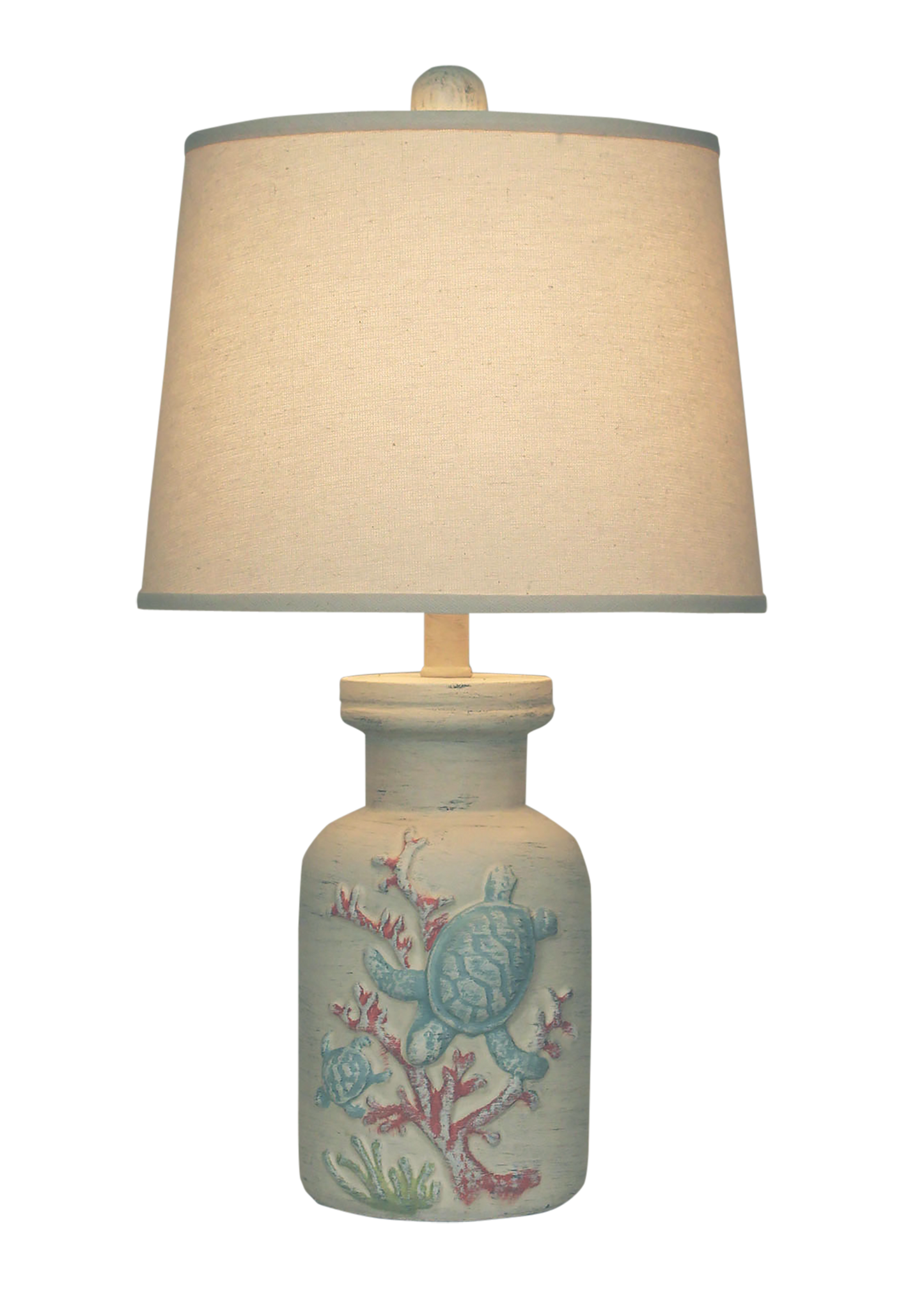 Coast Lamp Manufacturing Coastal Living 22"H Turtle Coral Accent Table Lamp