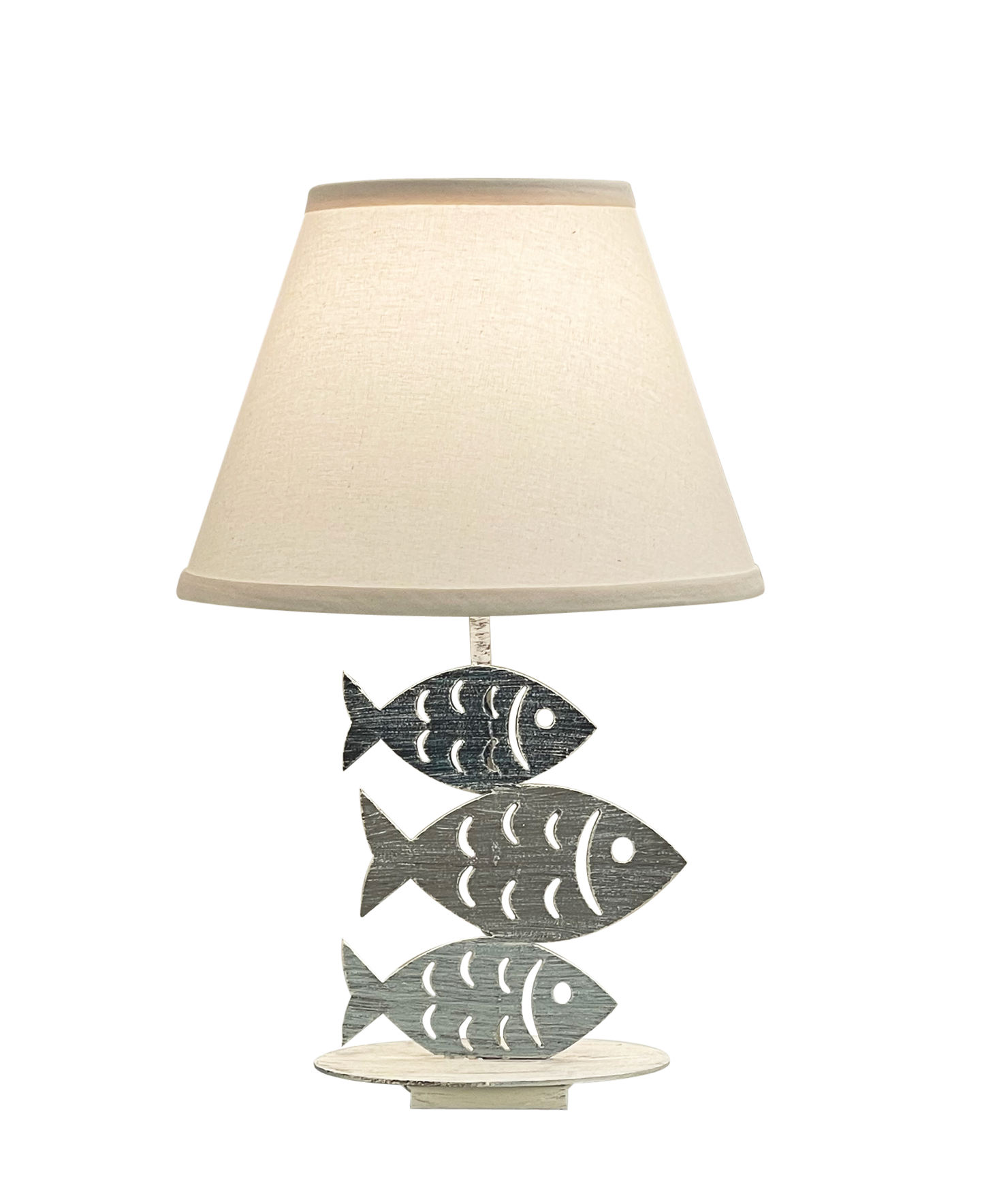 Coast Lamp Manufacturing Coastal Living 24"H Nautical Iron 3 Fish Table Lamp