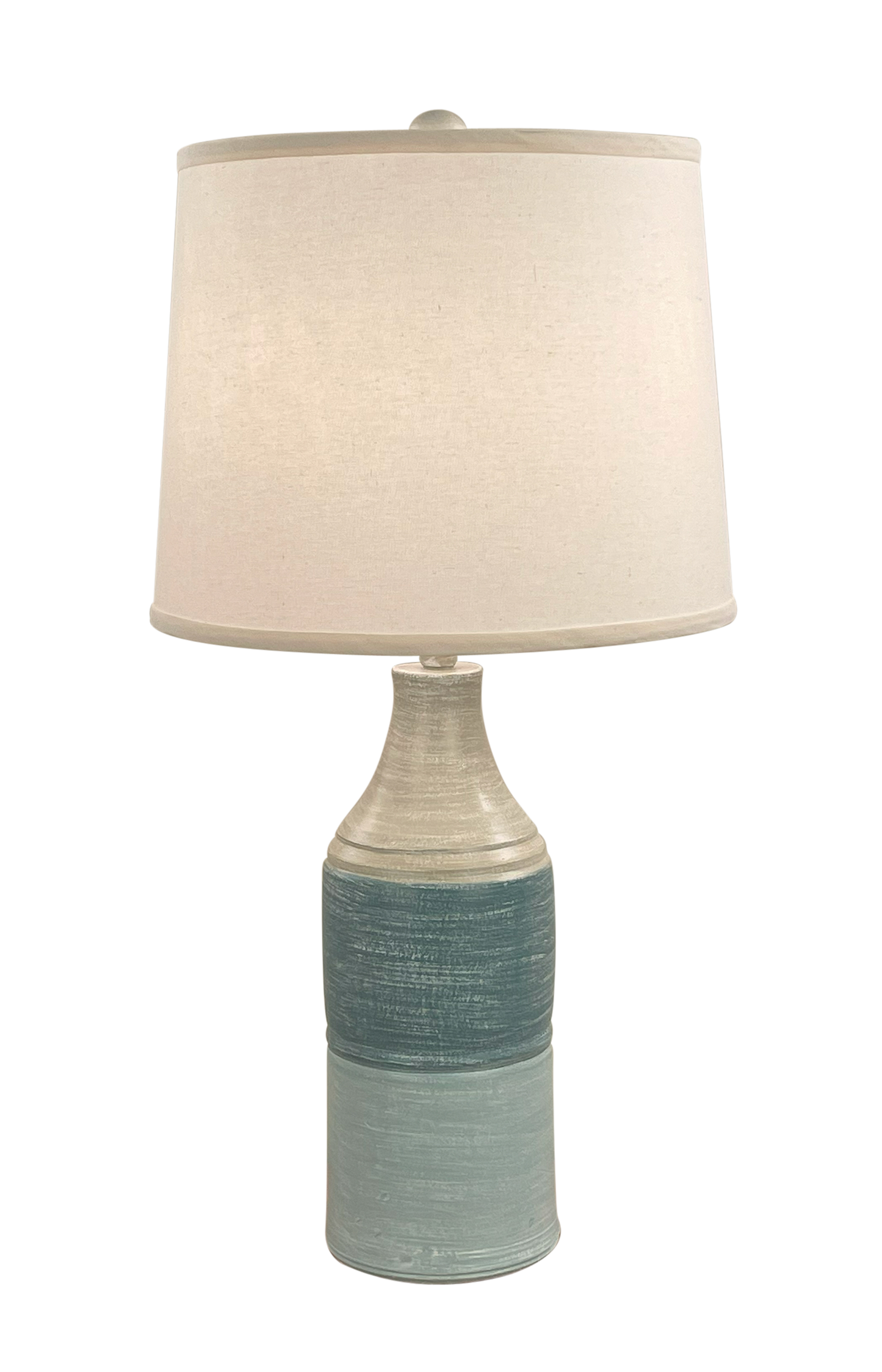 Coast Lamp Manufacturing Coastal Living 29"H Weathered Tide Stripe Sectioned Vase Table Lamp