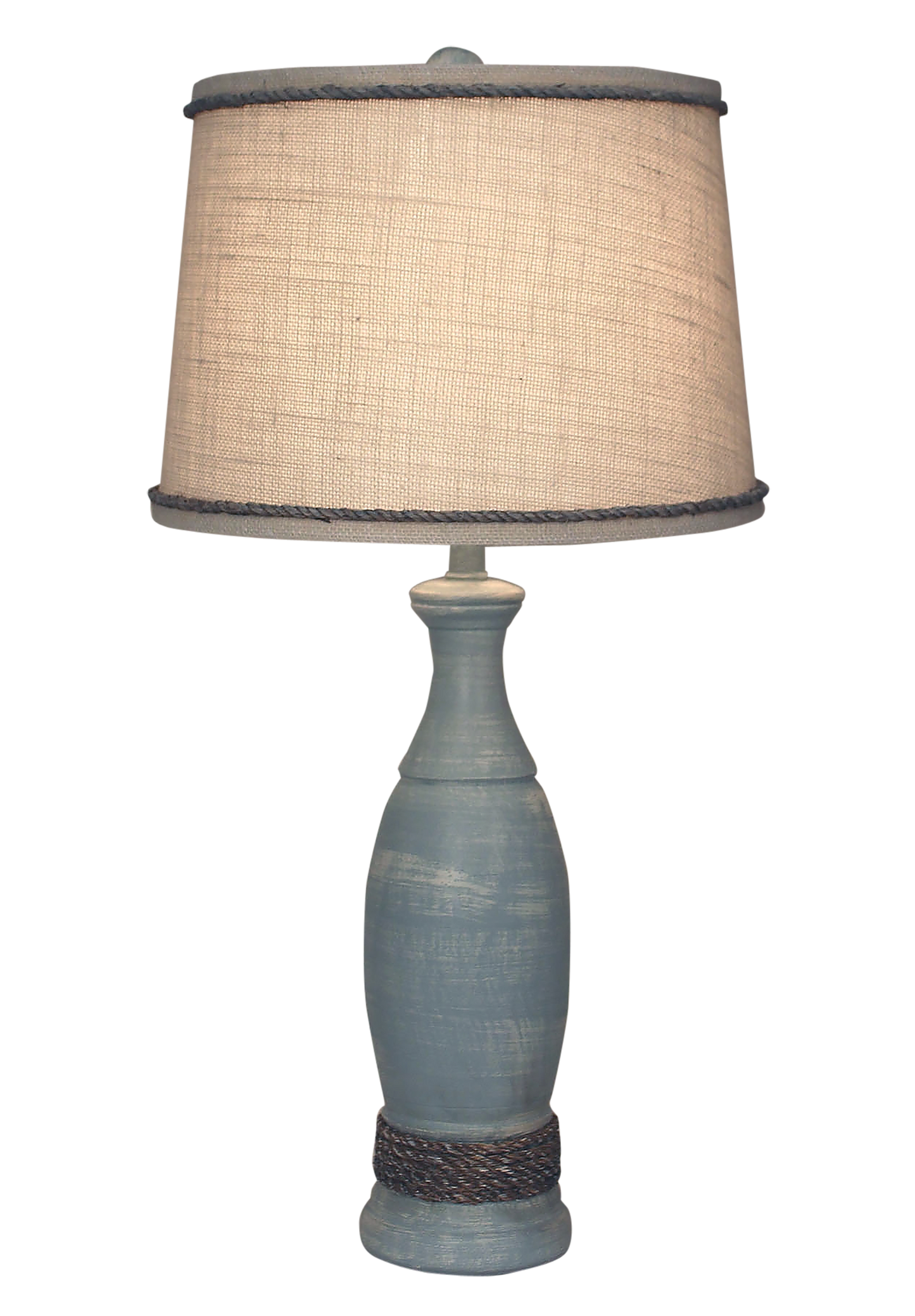 Coast Lamp Manufacturing Coastal Living 31"H Seaside Villa Casual Pedestal Table Lamp With Weathered Rope Accent