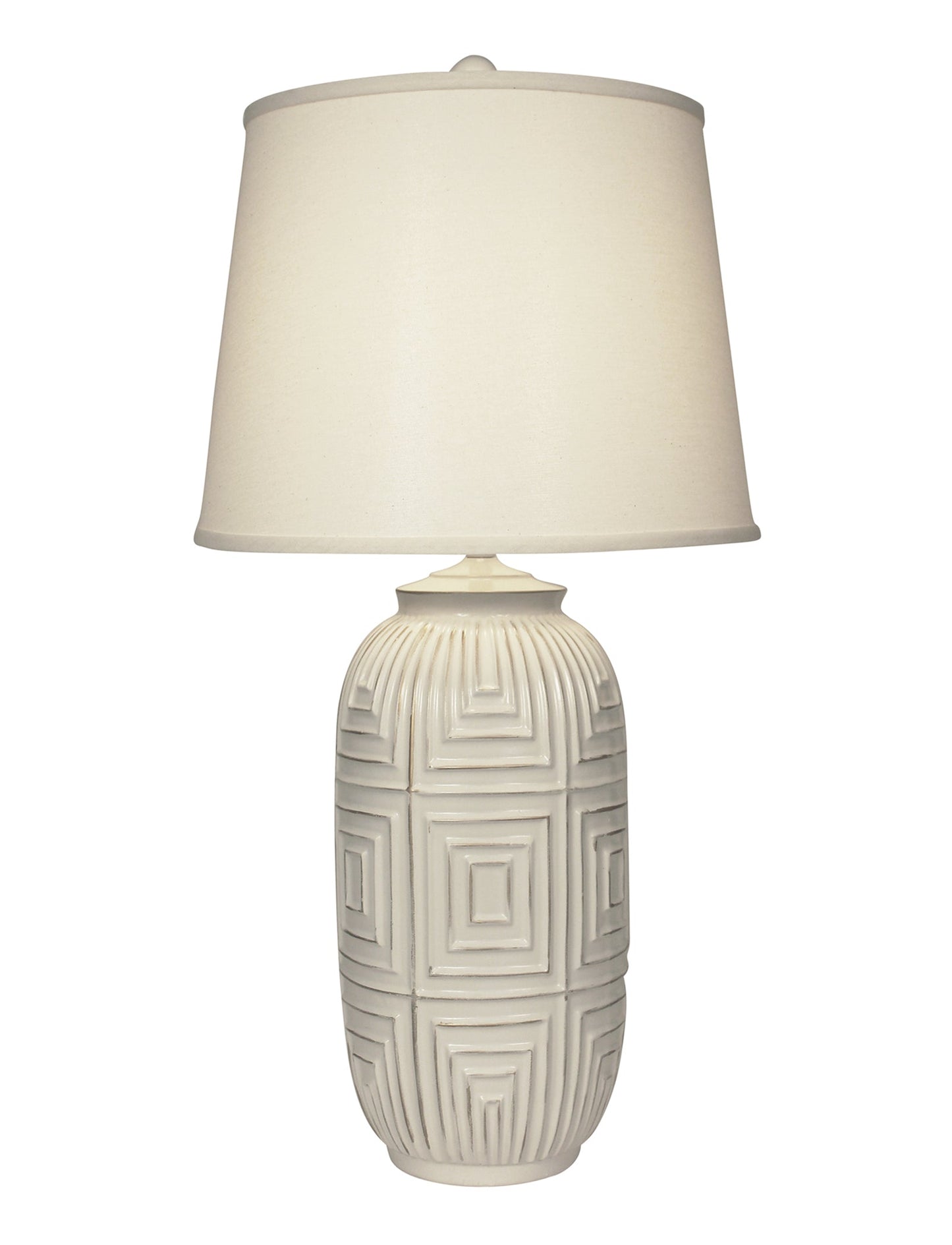 Coast Lamp Manufacturing Coastal Living 32"H Nude With Gold Accent Geometric Table Lamp