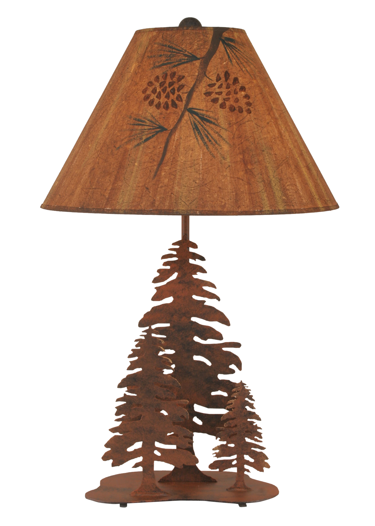 Coast Lamp Manufacturing Rustic Living 29"H Rust 3 Tree Table Lamp With Pine Branch Shade