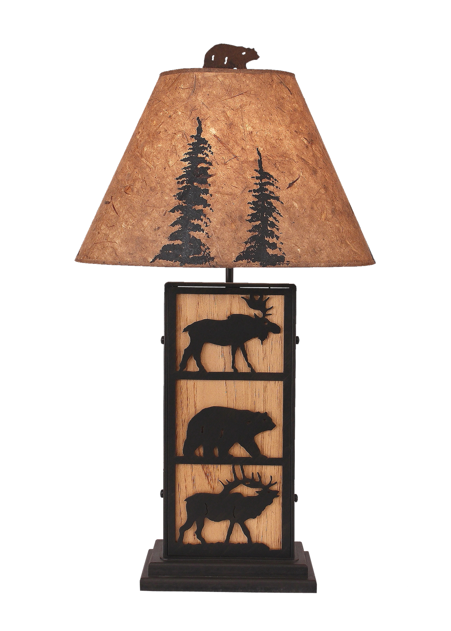 Coast Lamp Manufacturing Rustic Living 32"H Wildlife Iron Wood Table Lamp