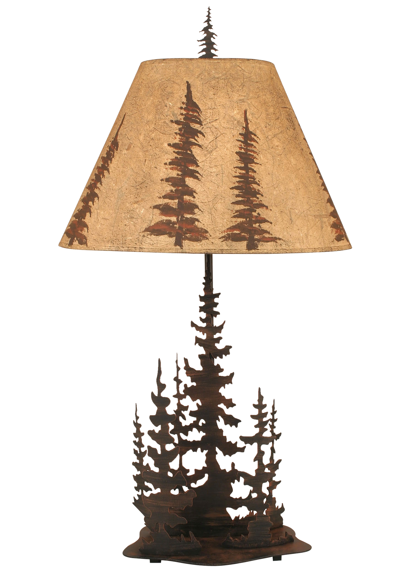 Coast Lamp Manufacturing Rustic Living 33"H Burnt Sienna Feather Tree Scene Table Lamp
