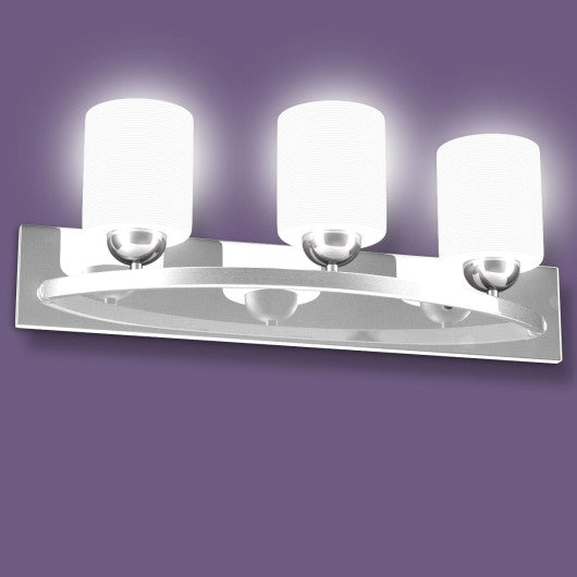 Costway 3 Light Glass Wall Sconce Light Lamp with Shade Cover