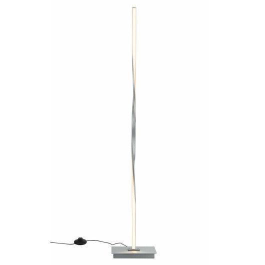 Costway 48" Silver Helix LED Floor Modern Standing Pole Light
