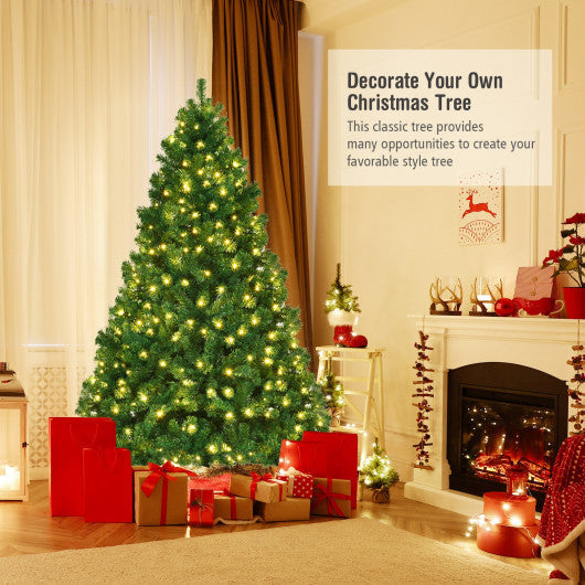 Costway 7.5' PVC Artificial Christmas Tree with LED Lights