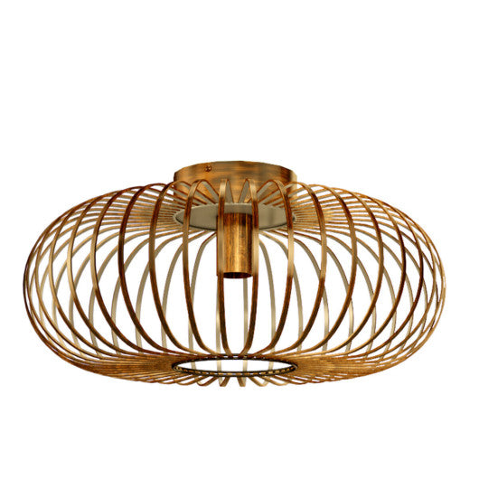 Costway Antique Brass Metal Flush Mount Ceiling Pendant Light