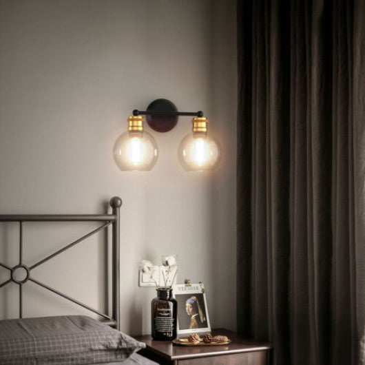 Costway Modern 2-light Bubbled Glass Vanity Light