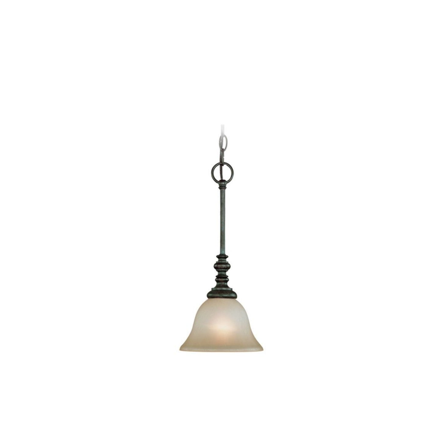 Craftmade Barrett Place 7" 1-Light Mocha Bronze Pendant Light With Light Umber Etch Glass Shade