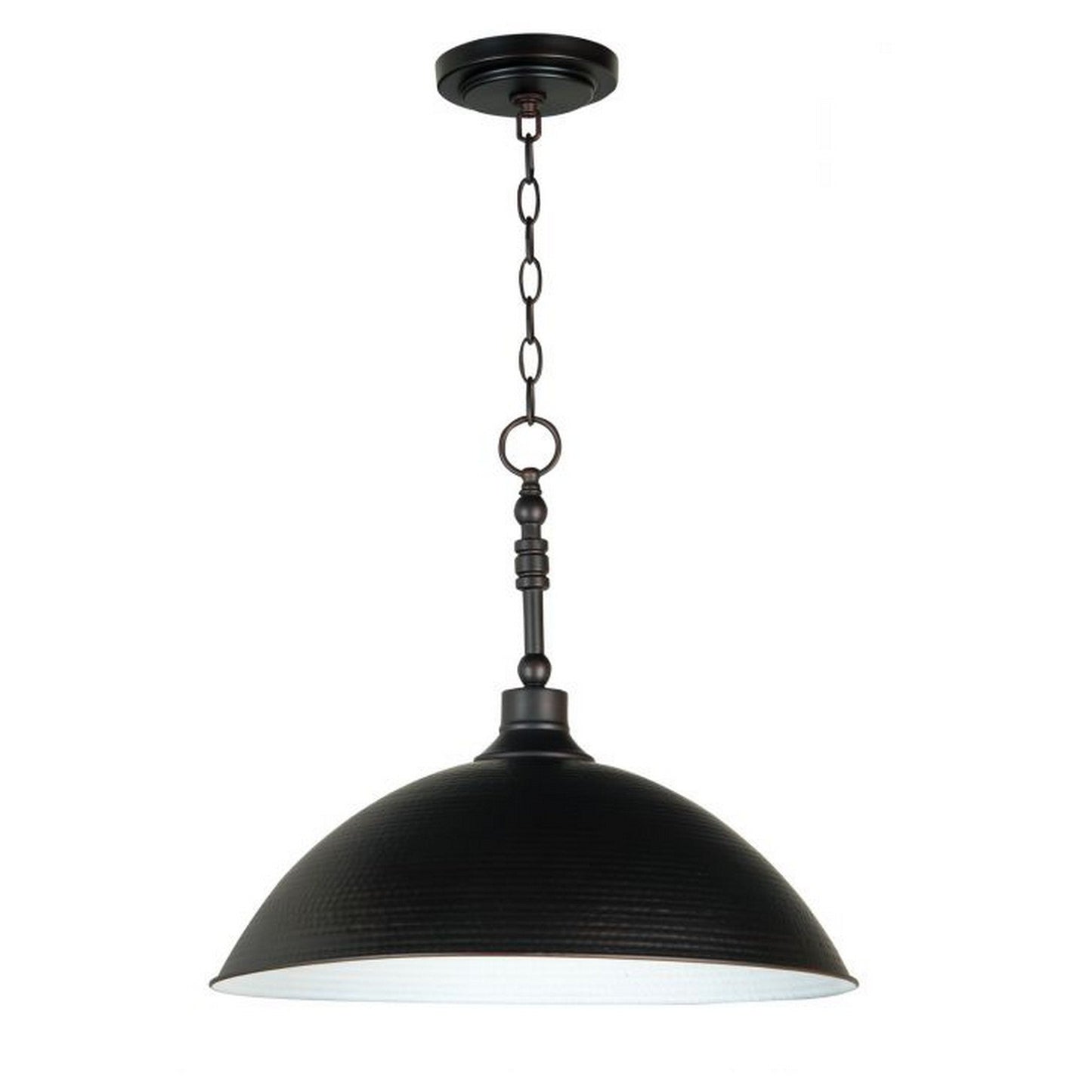 Craftmade Timarron 20" 1-Light Aged Brushed Bronze Large Pendant Light With Hammered Metal Shade