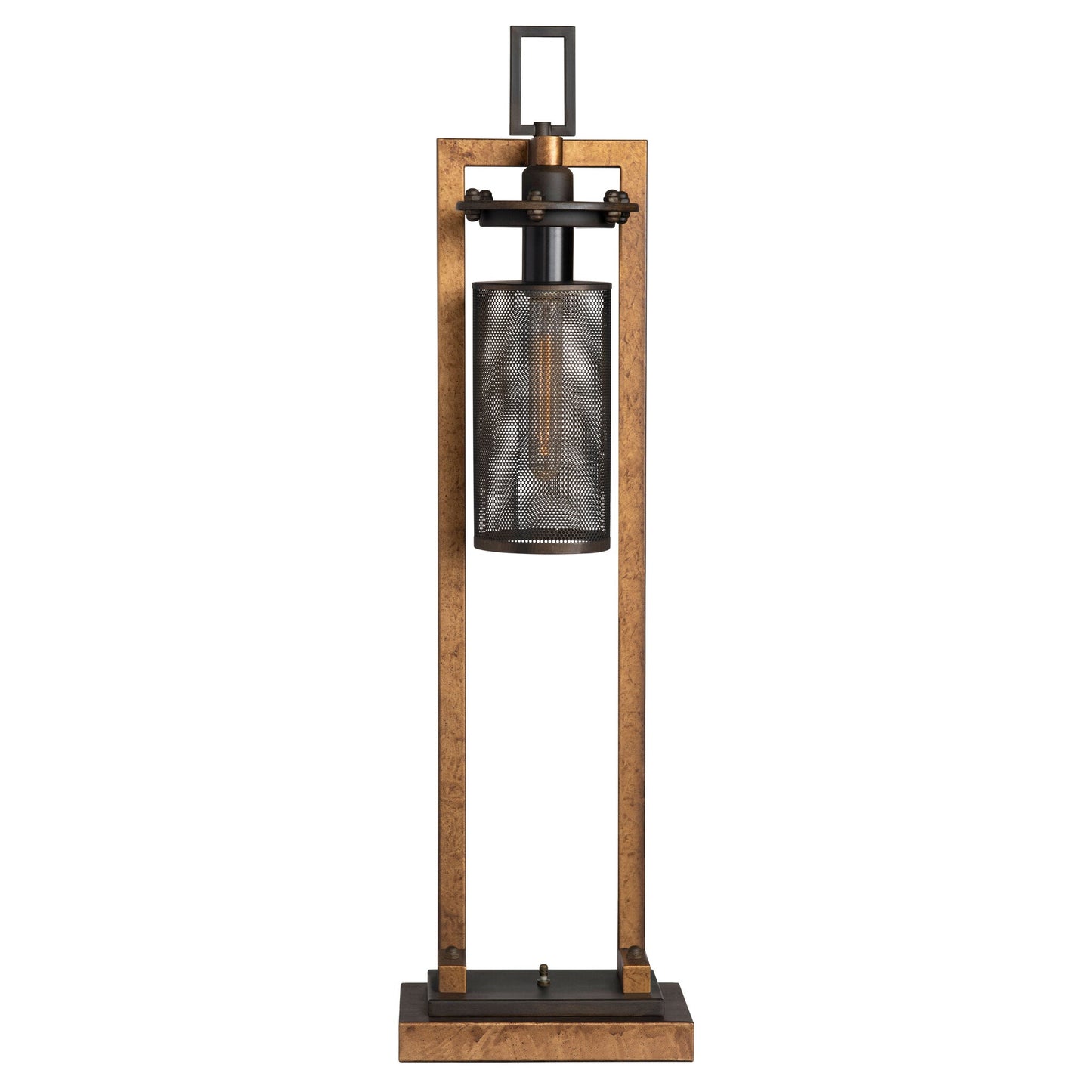 Crestview Collection Gibson 36" Rustic Metal Table Lamp In Copper And Iron Finish With Metal Shade