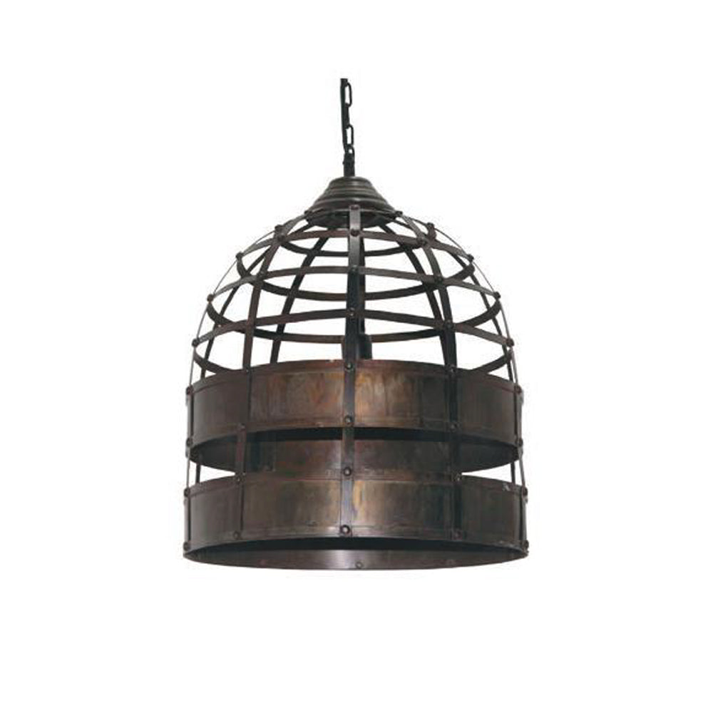 Crestview Collection La Roux 23" 4-Light Rustic Metal Chandelier In Bronze Finish