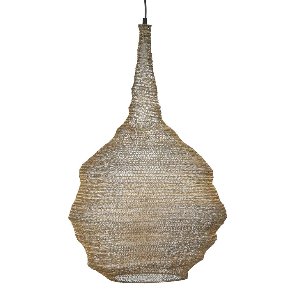 Crestview Collection Link 24" Modern Metal Pendant Lamp In Plated Brass Finish