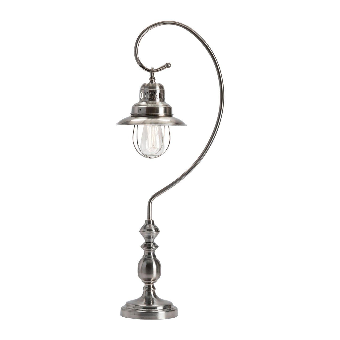 Crestview Collection Somerset 30" Coastal Metal Table Lamp In Brushed Nickel Finish With Metal Shade