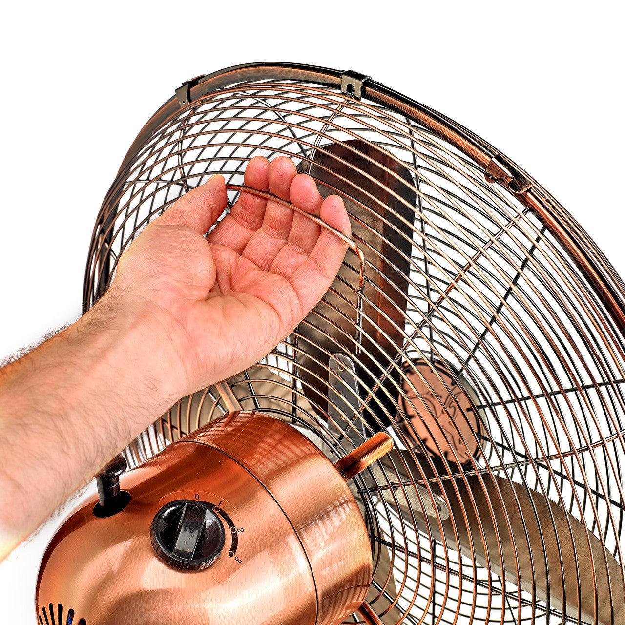 Deco Breeze 48" Copper Adjustable Height Indoor Pedestal Floor Fan