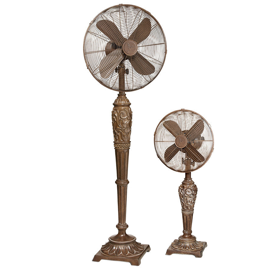 Deco Breeze Cantalonia 32" Brown Pedestal Table Fan