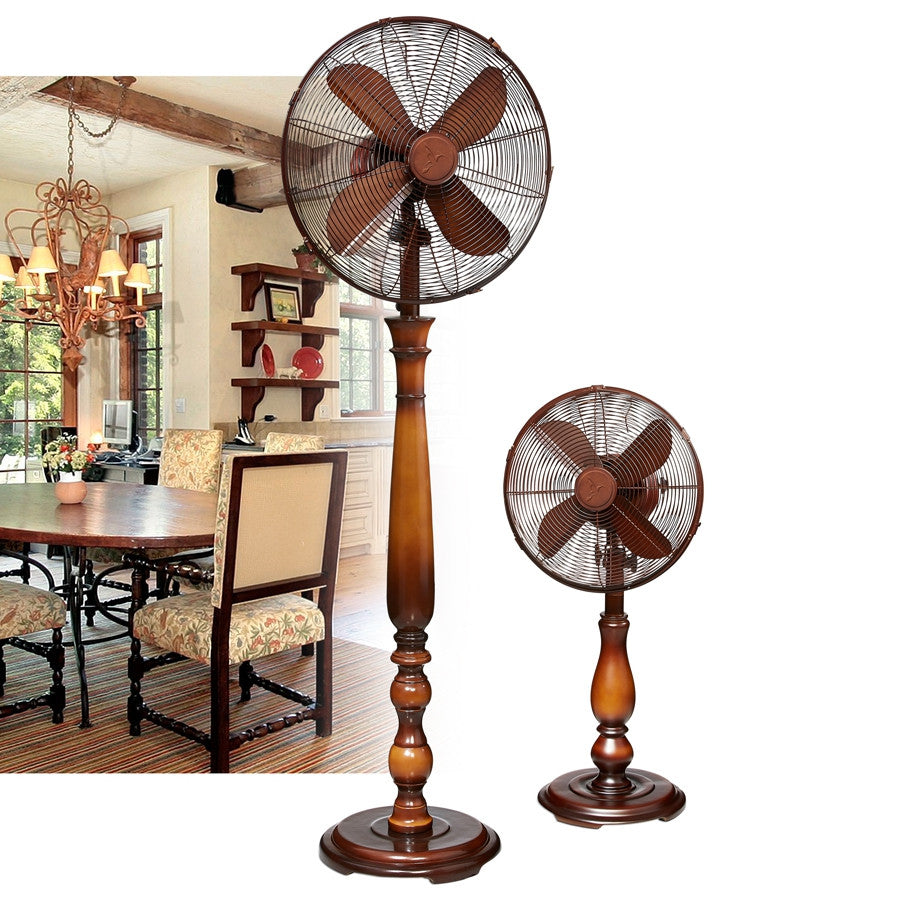 Deco Breeze Sutter 55" Brown Indoor Pedestal Floor Fan