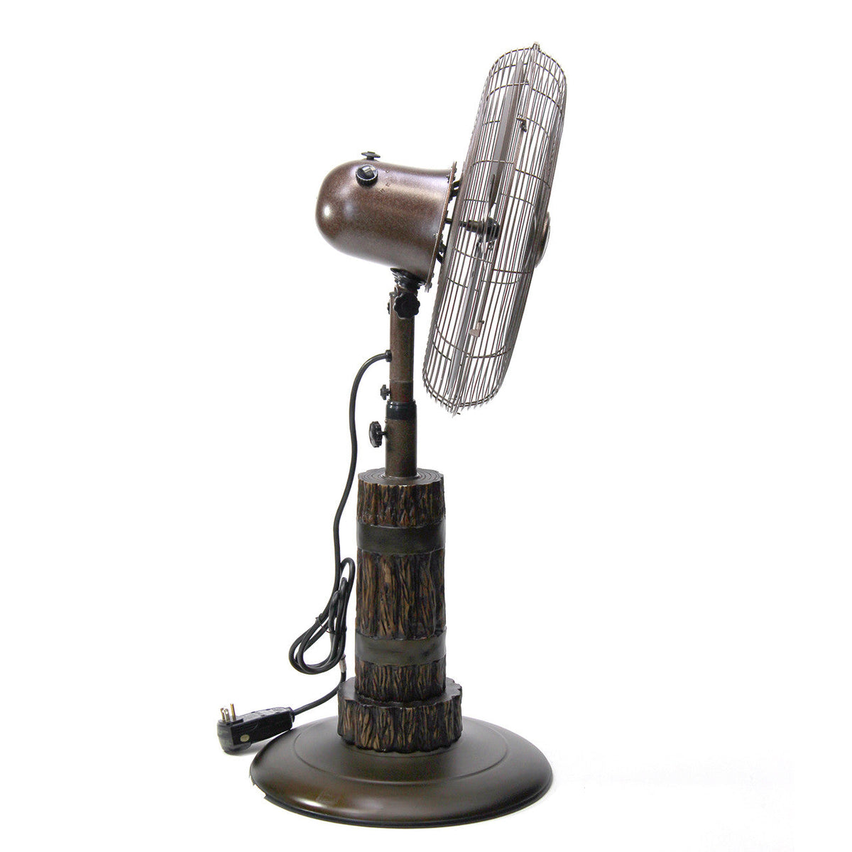 Deco Breeze Terra 51" Brown Adjustable Height Outdoor Pedestal Floor Fan