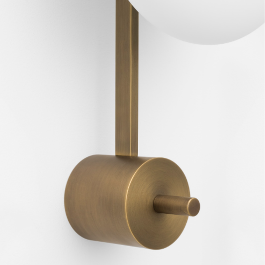 Design for Macha Stella 12:15 Ceiling or Wall-Mounted Bronze Two-Armed Brass Lamp